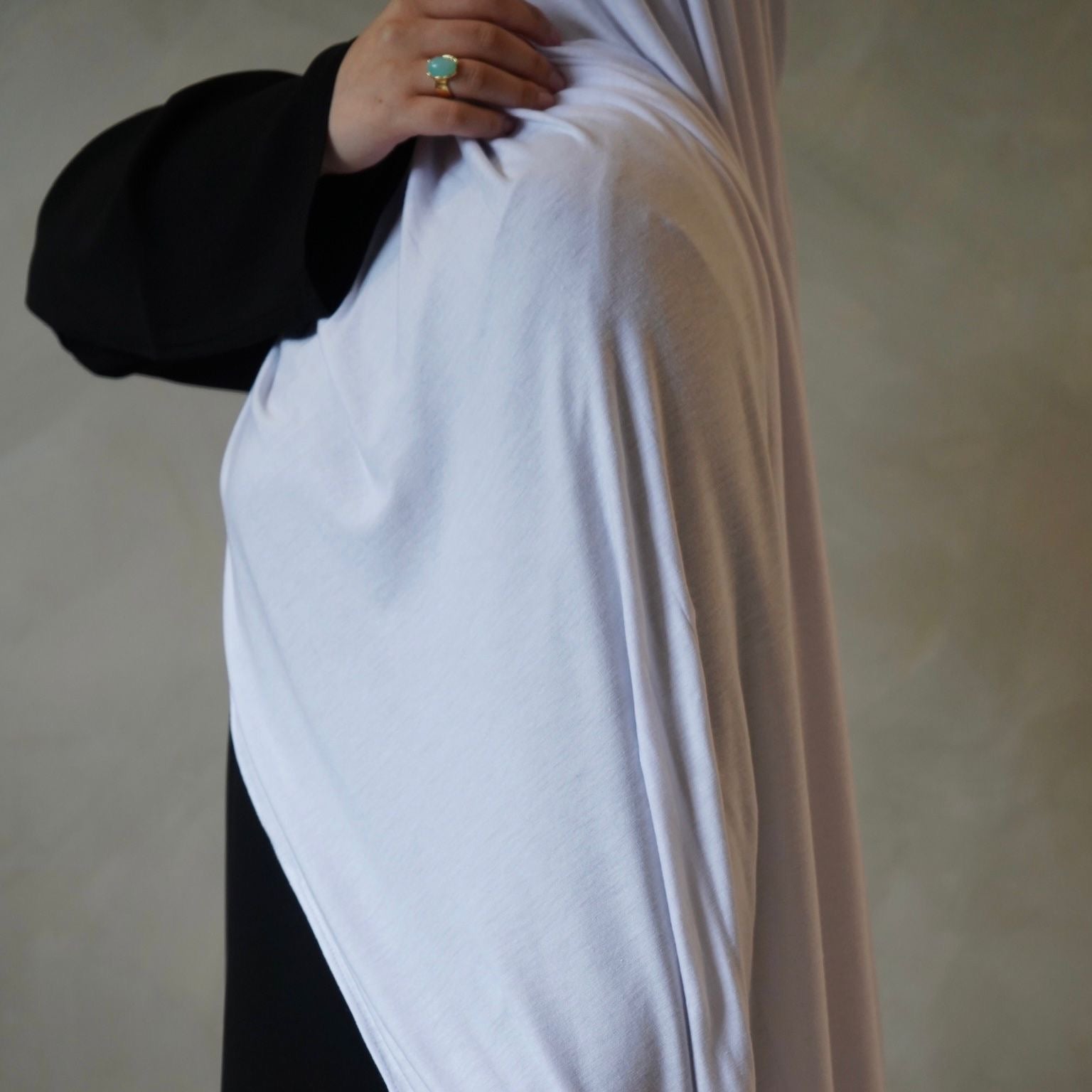 Jersey Hijab White