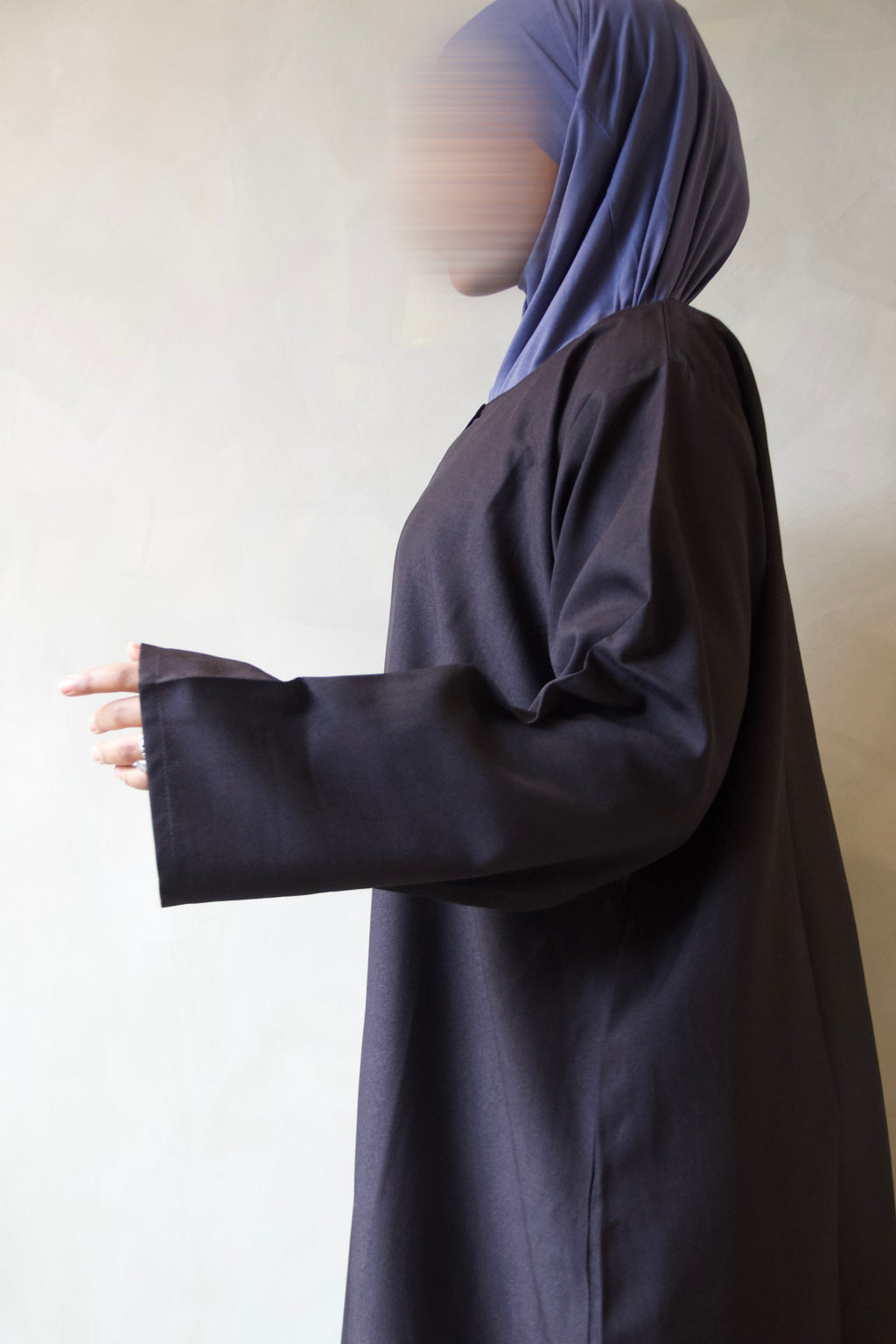 Black Charcoal Abaya with Pockets