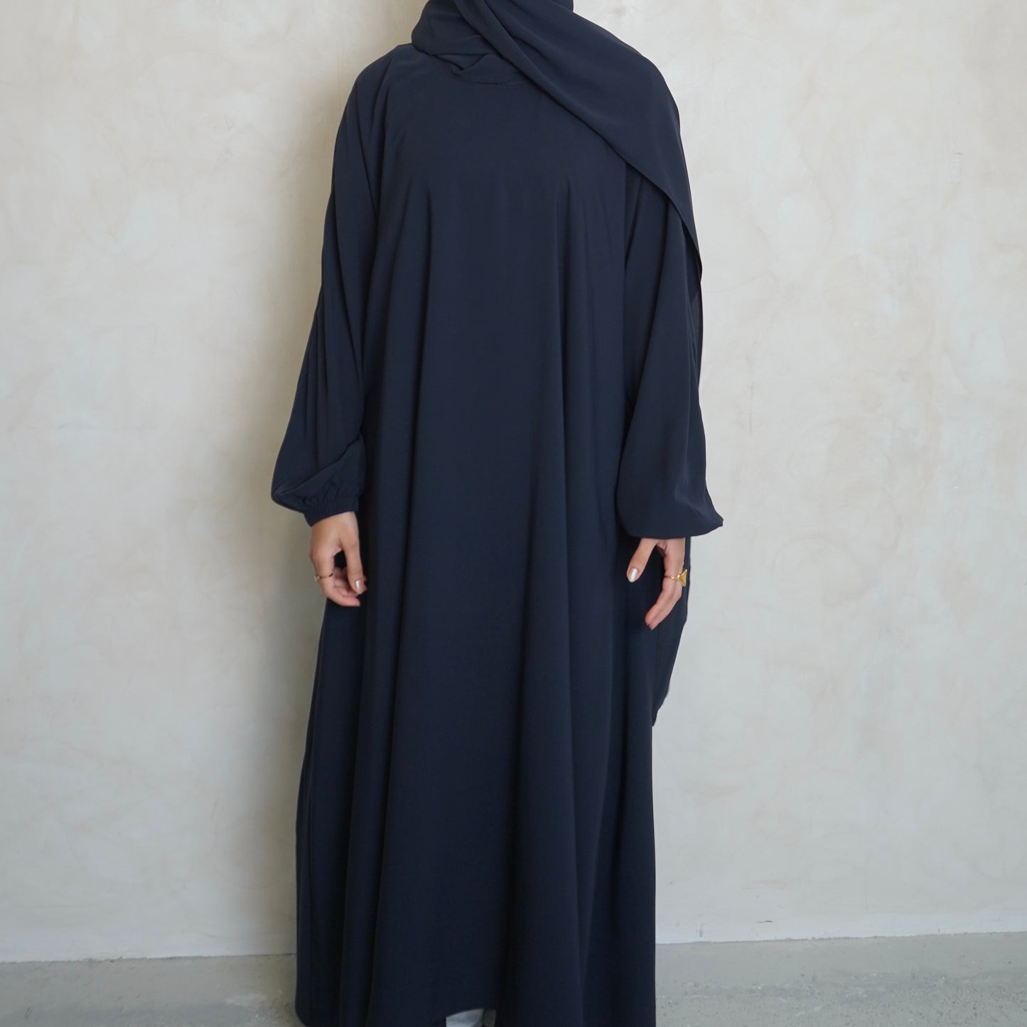 1pc Prayer Jilbaya Navy Grey