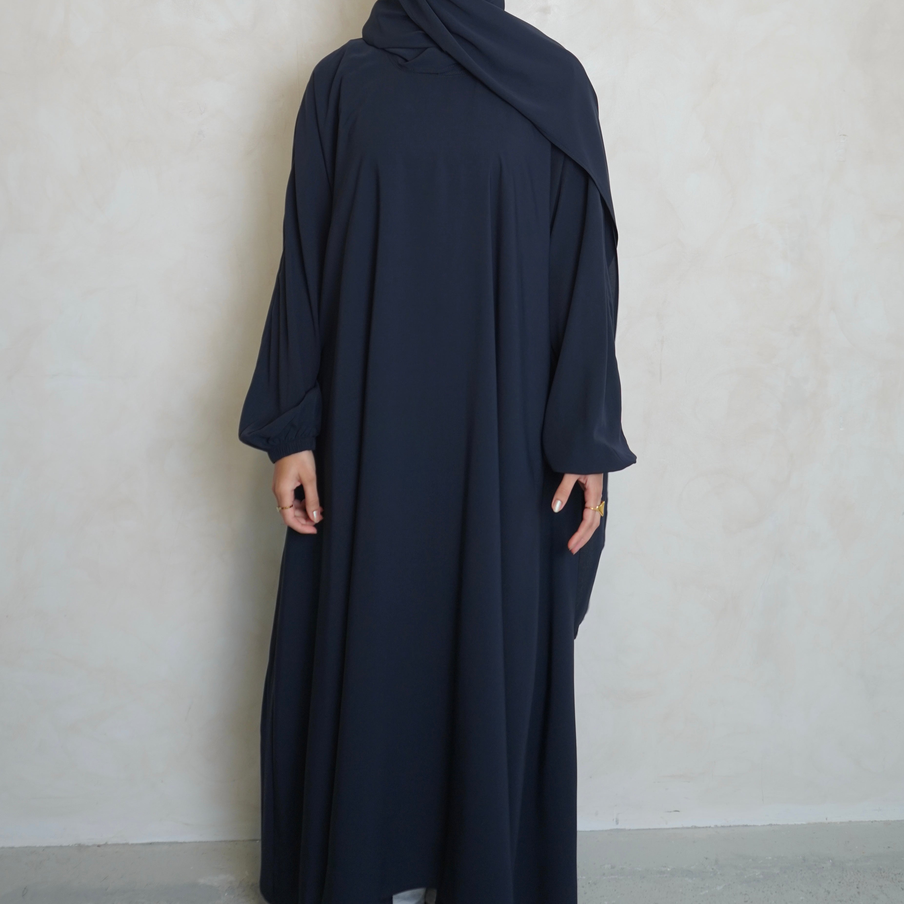 1pc Prayer Jilbaya Navy Grey