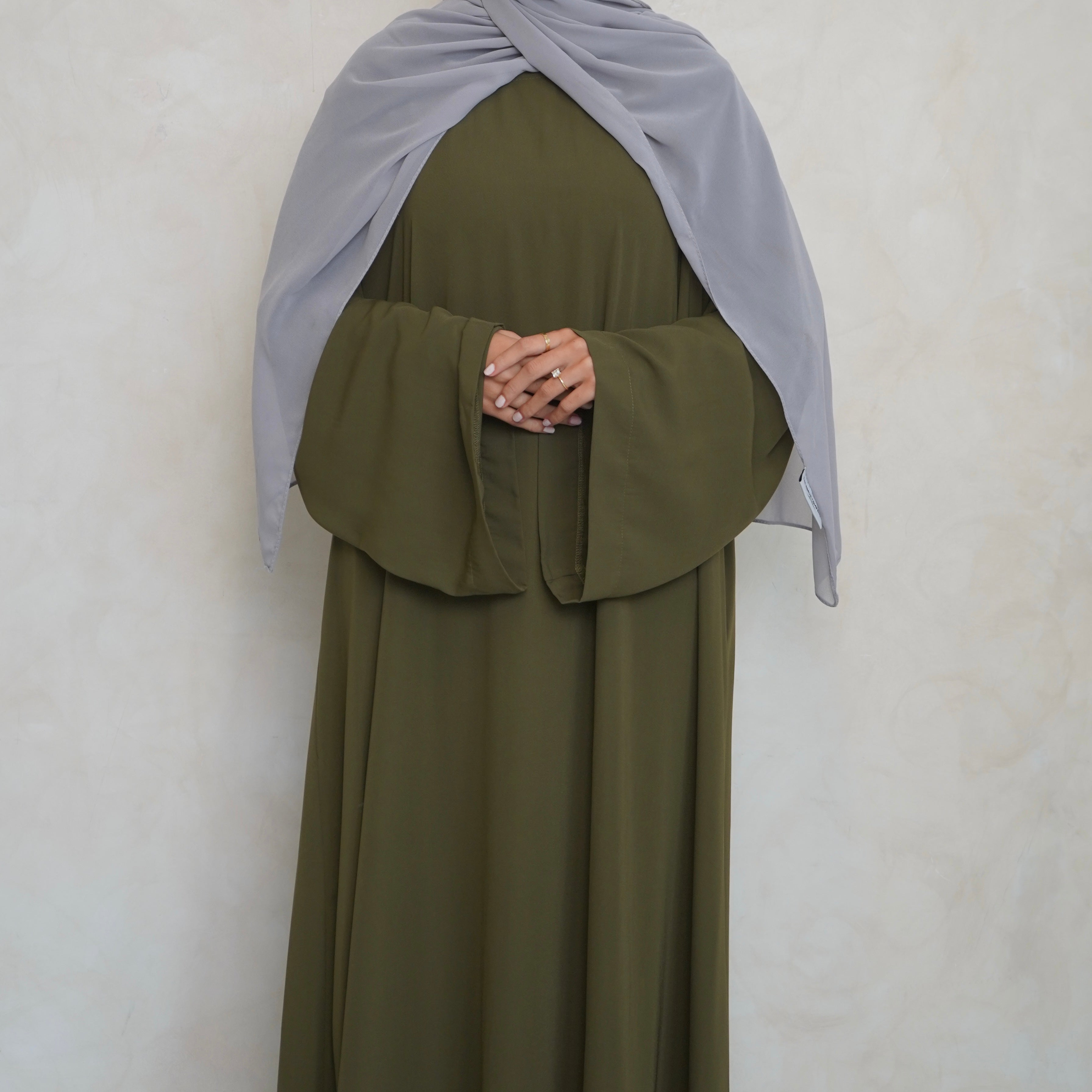 Mary’s Closed Abaya Olive Green