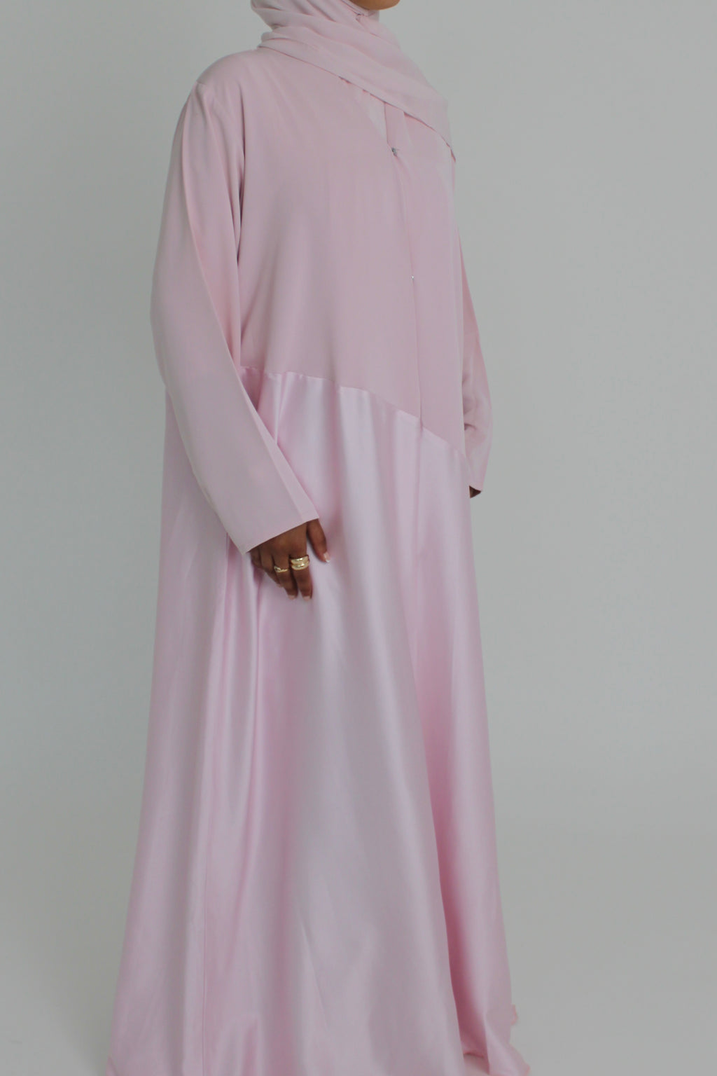 Baby Pink Silk with Matching Sheila Hijab
