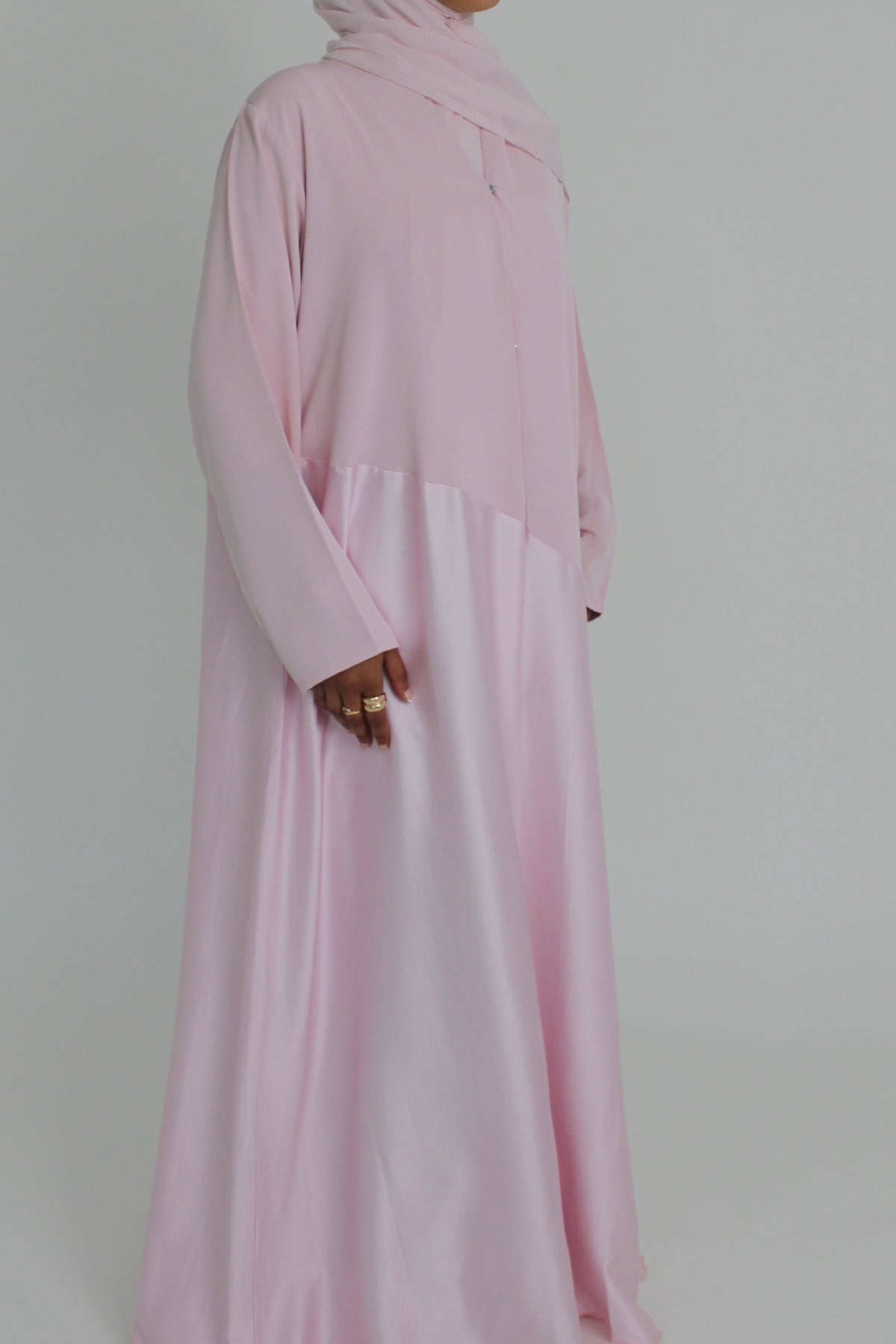 Baby Pink Silk with Matching Sheila Hijab