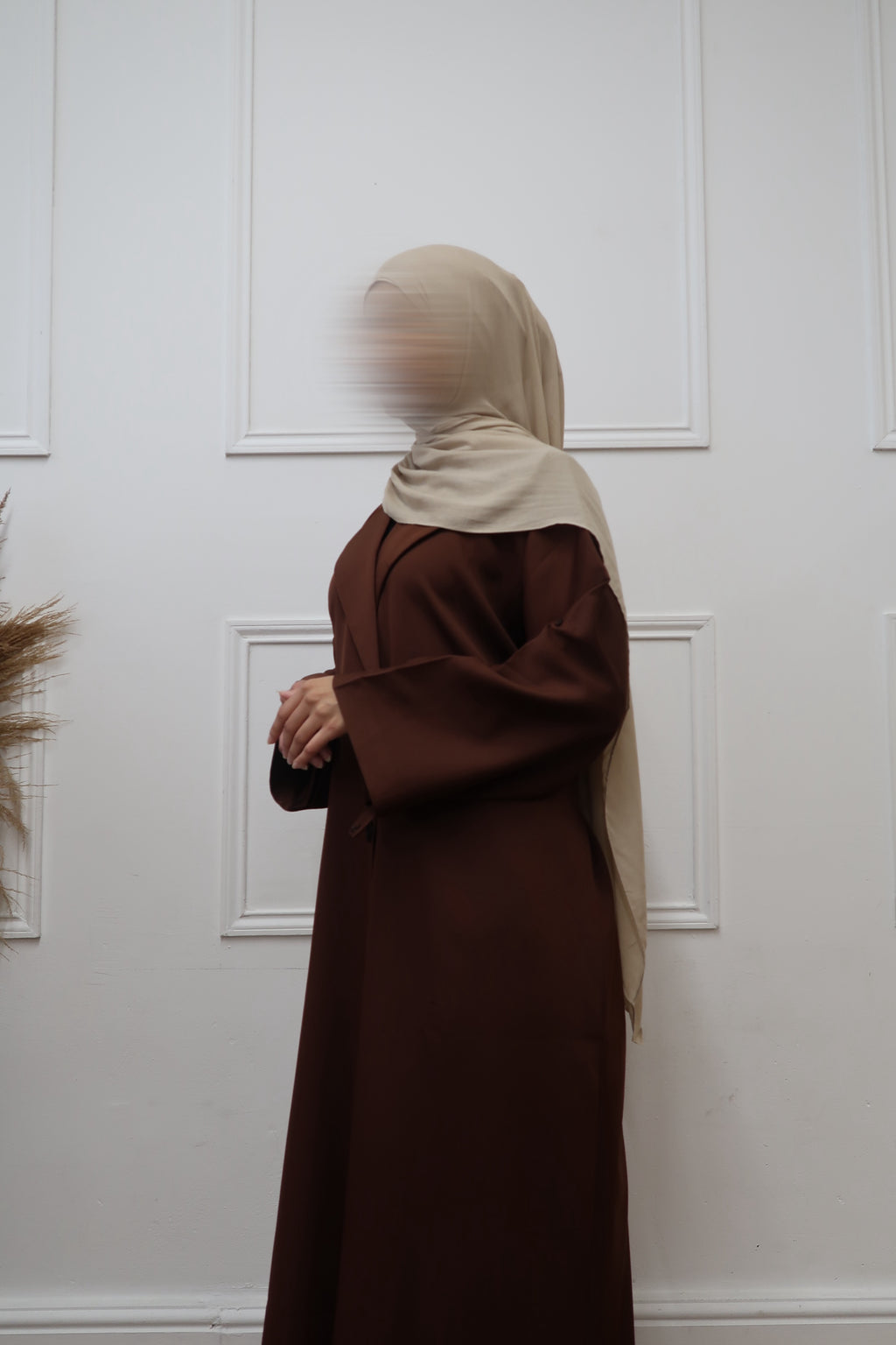 Trench Coat Abaya Brown