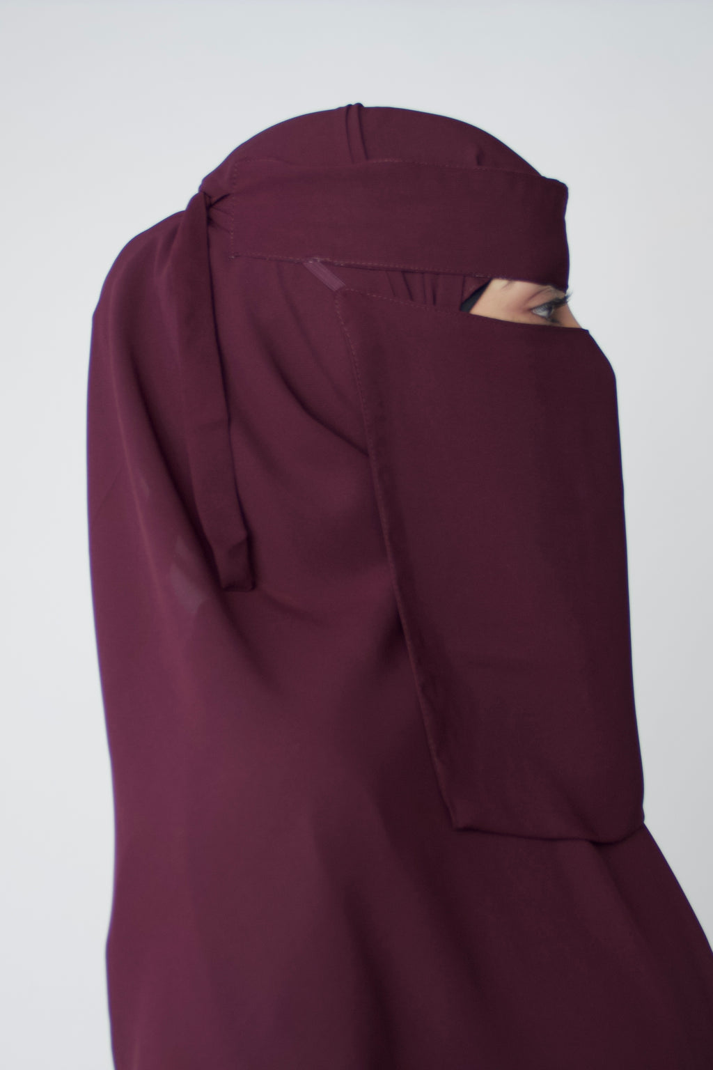 Niqab & Hijab set: dark plum