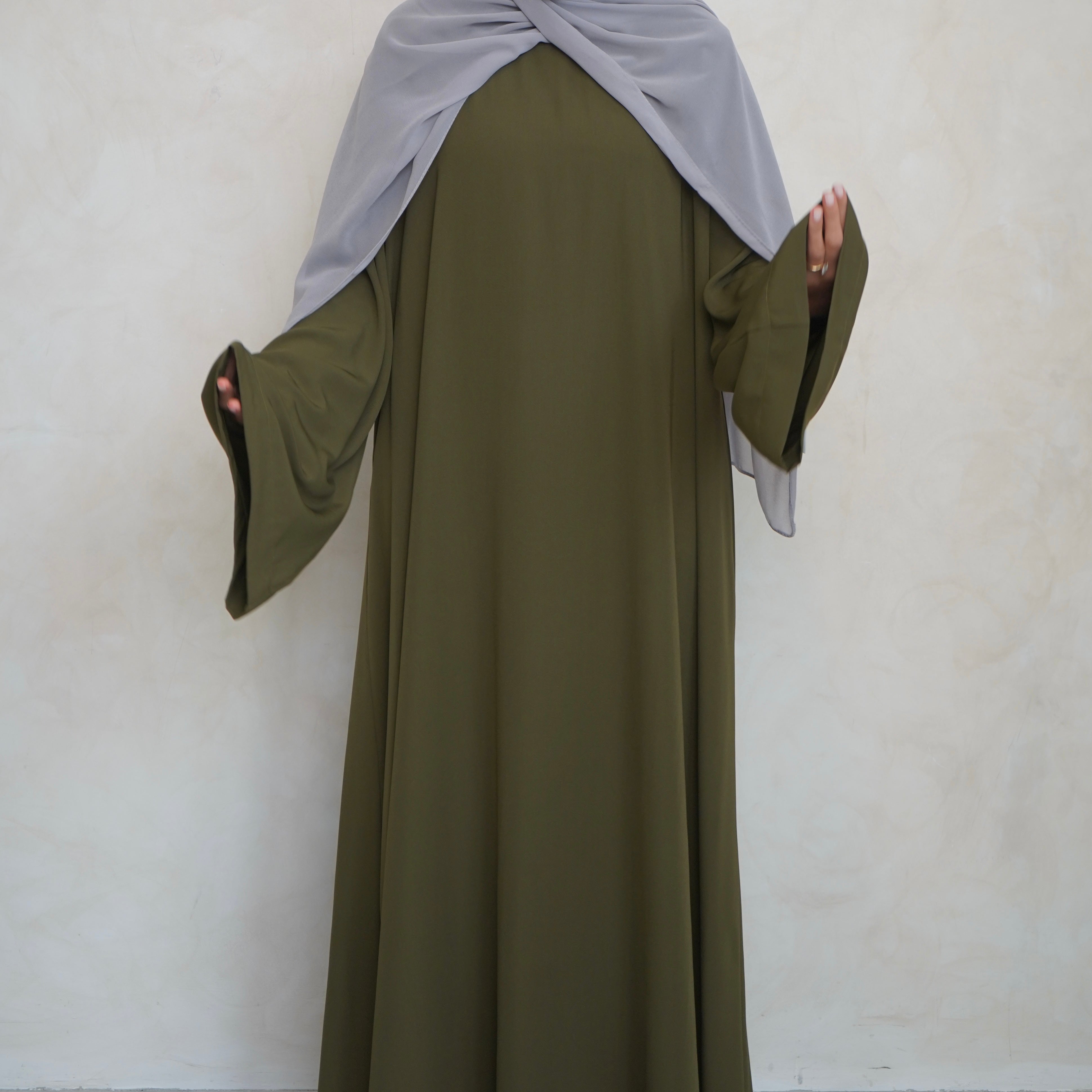 Mary’s Closed Abaya Olive Green