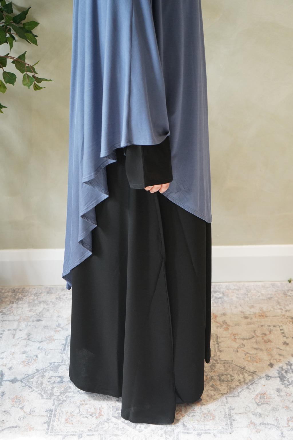 Small Steel Blue Jersey Khimar