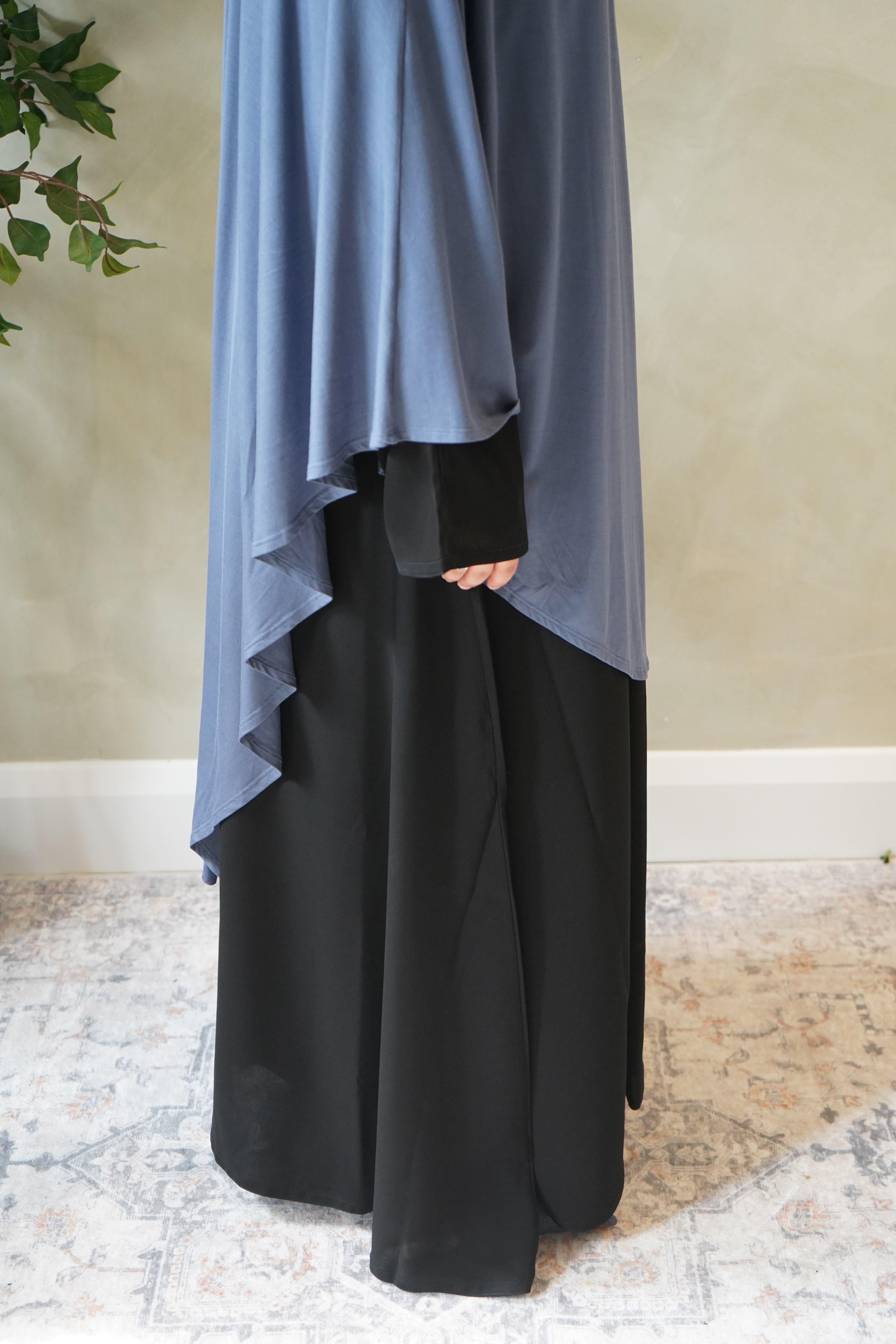 Small Steel Blue Jersey Khimar