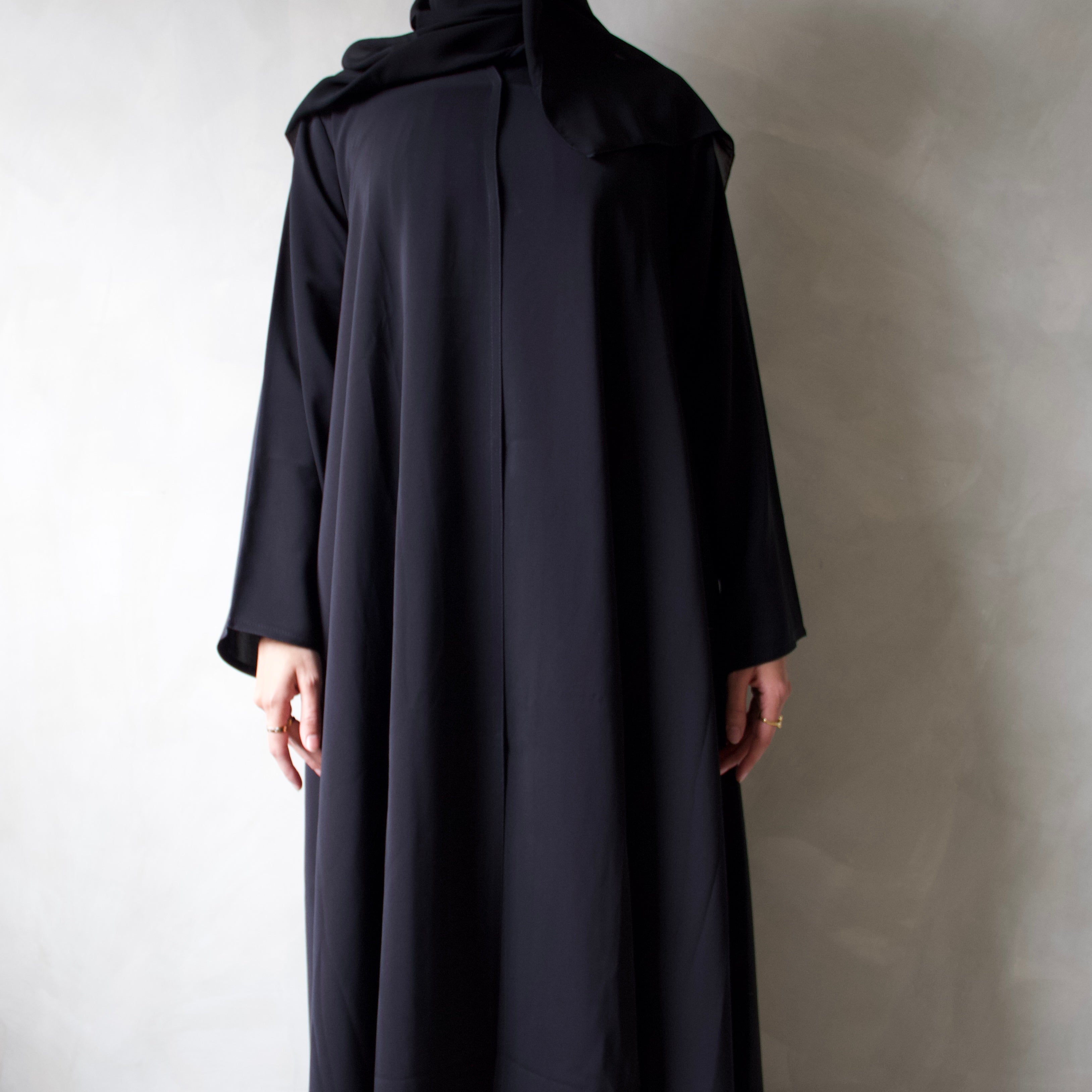 Black abaya with sheila headscarf