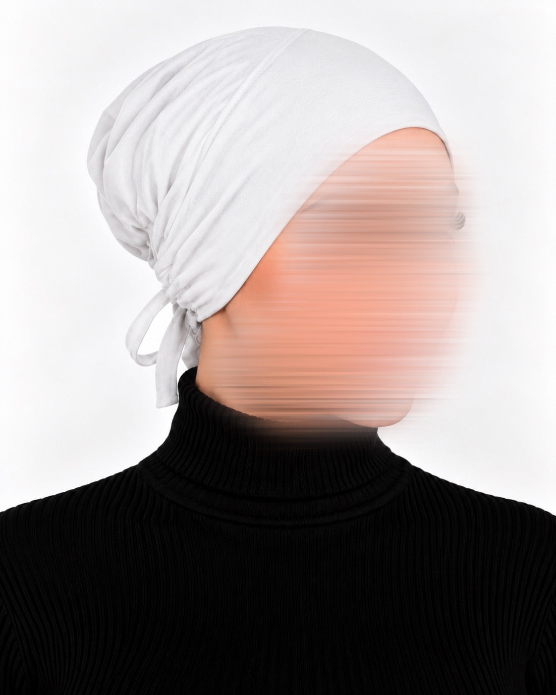 Rayon Jersey Tied Headcap White