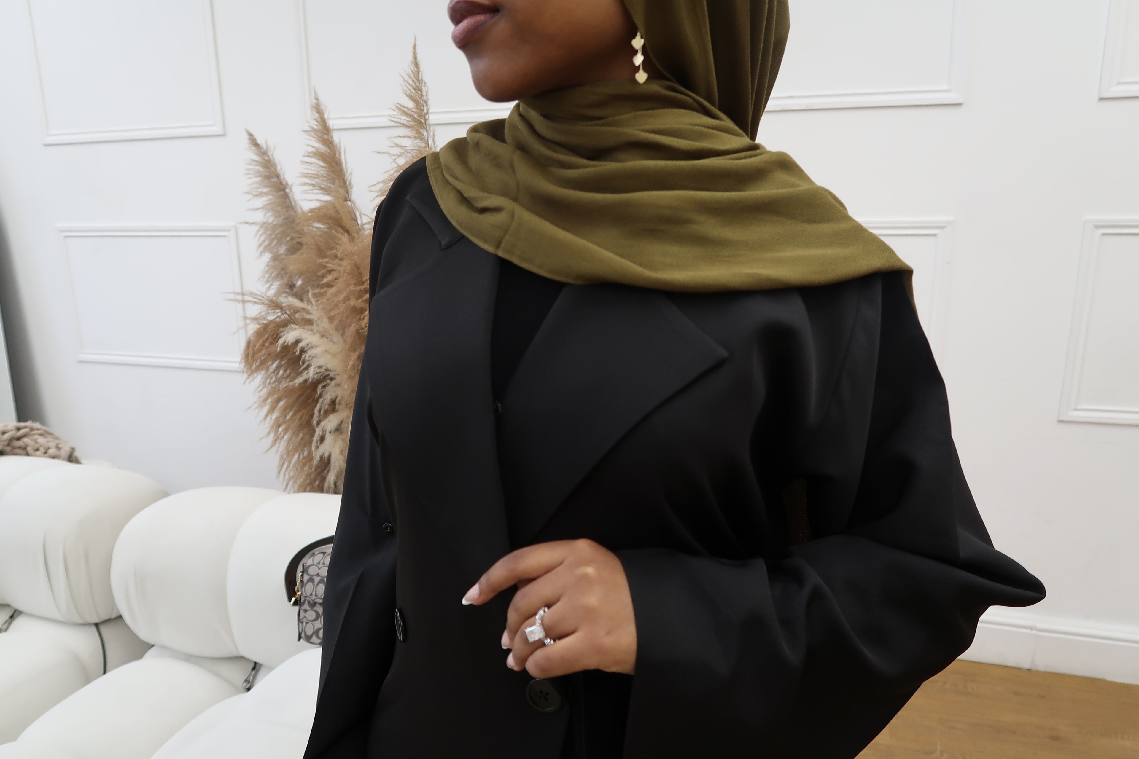Trench Coat Abaya Black