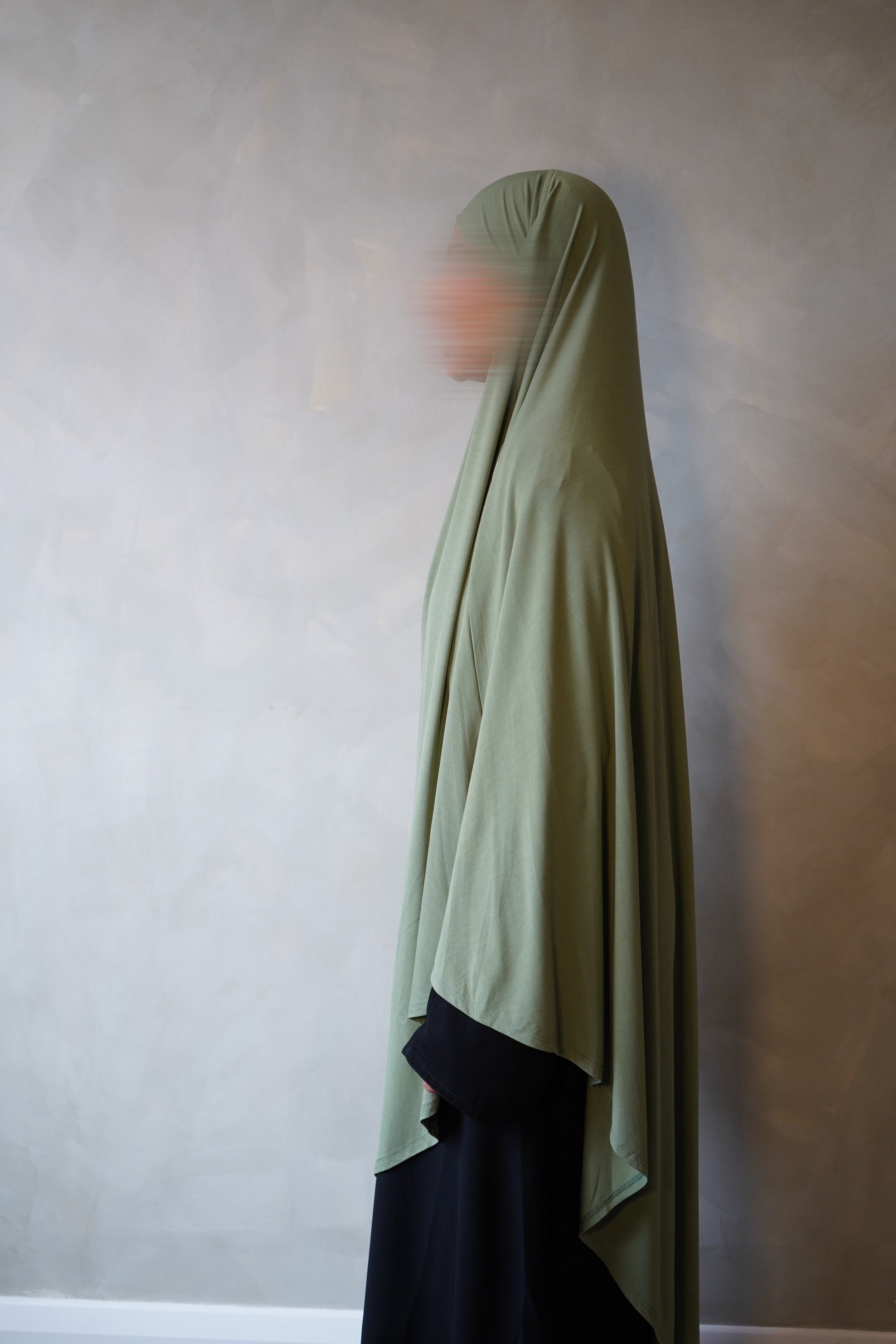 Small Olive Green Jersey Khimar