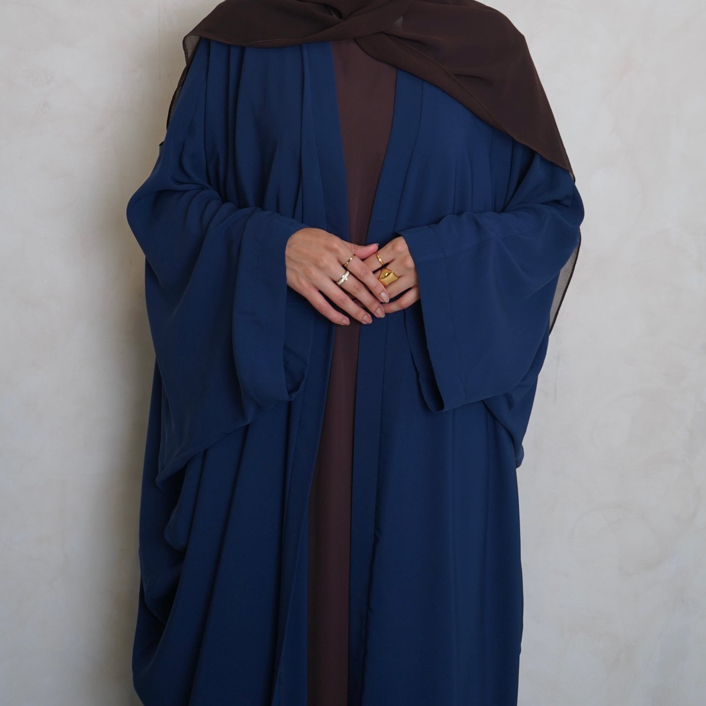 Nahla’s Open Cloak Abaya Navy Blue