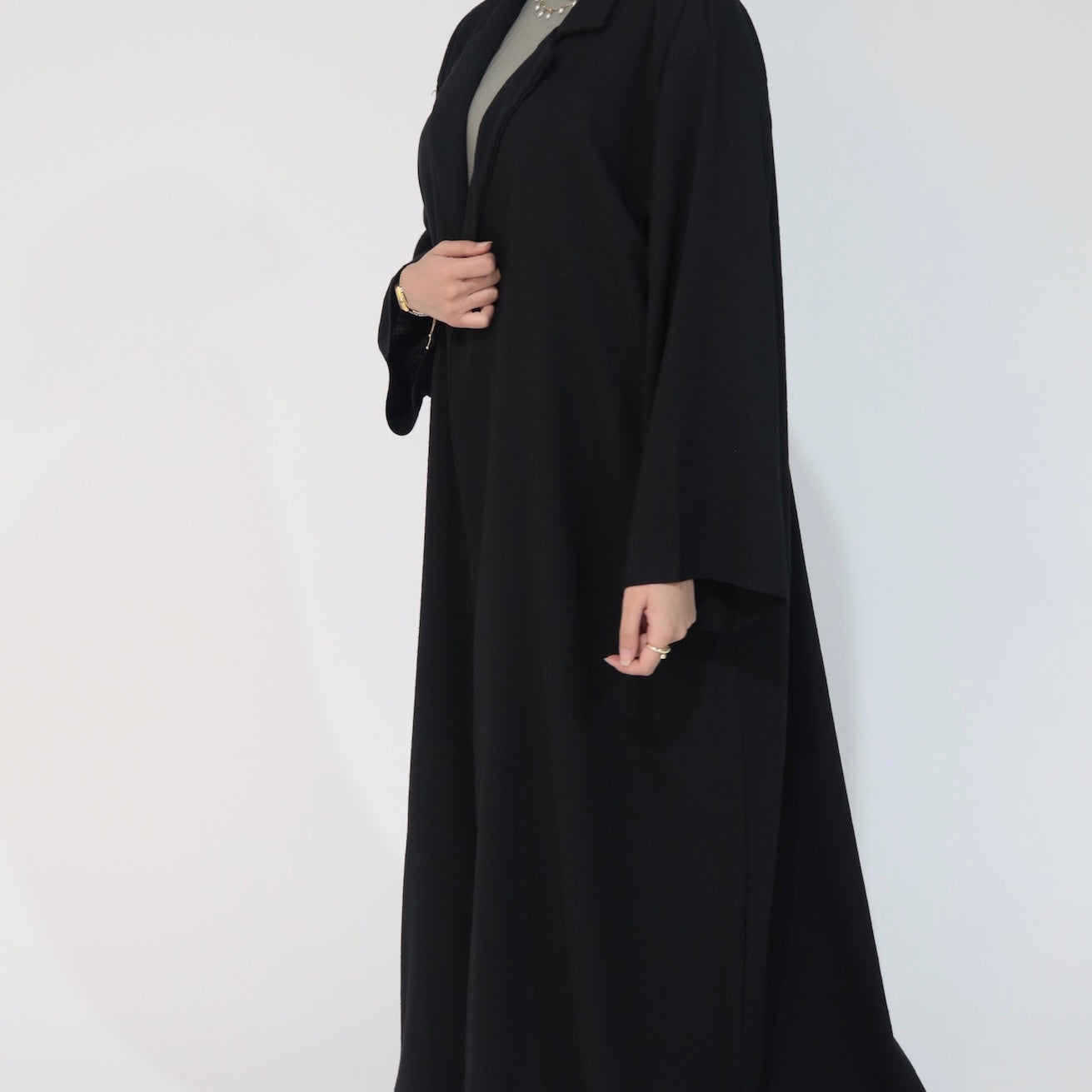 Collared Coat: Denim black
