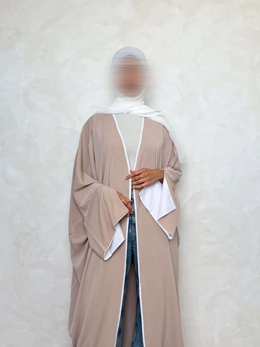 Open Abaya Apricot