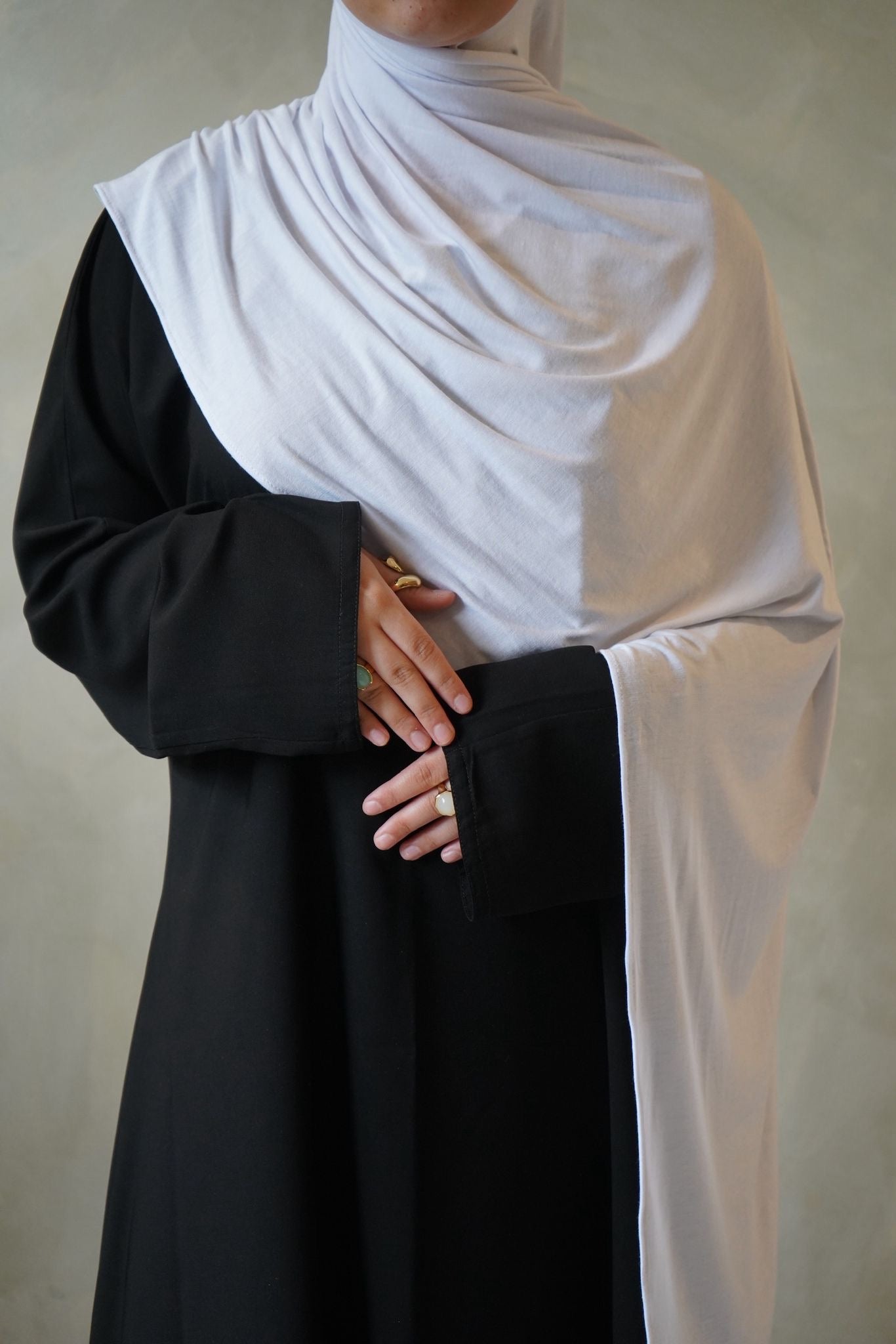 Jersey Hijab White