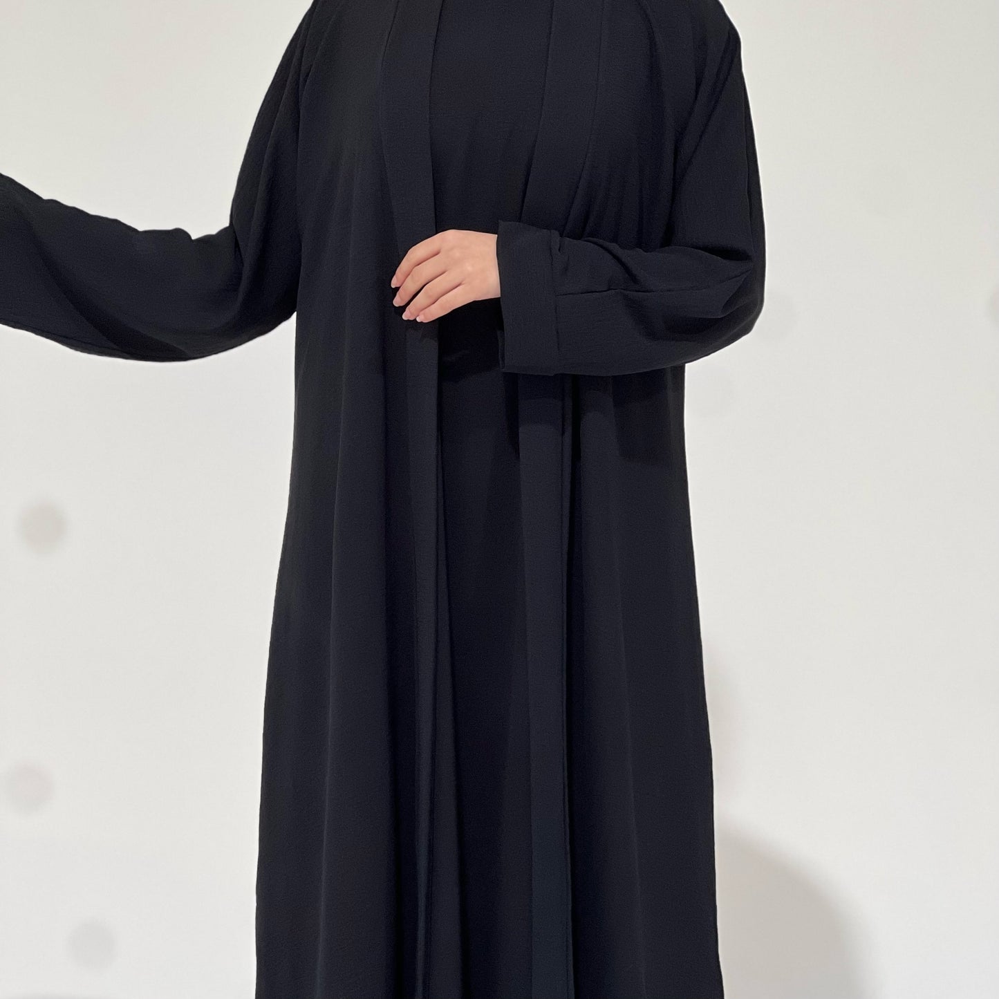 Crepe Abaya Set Black