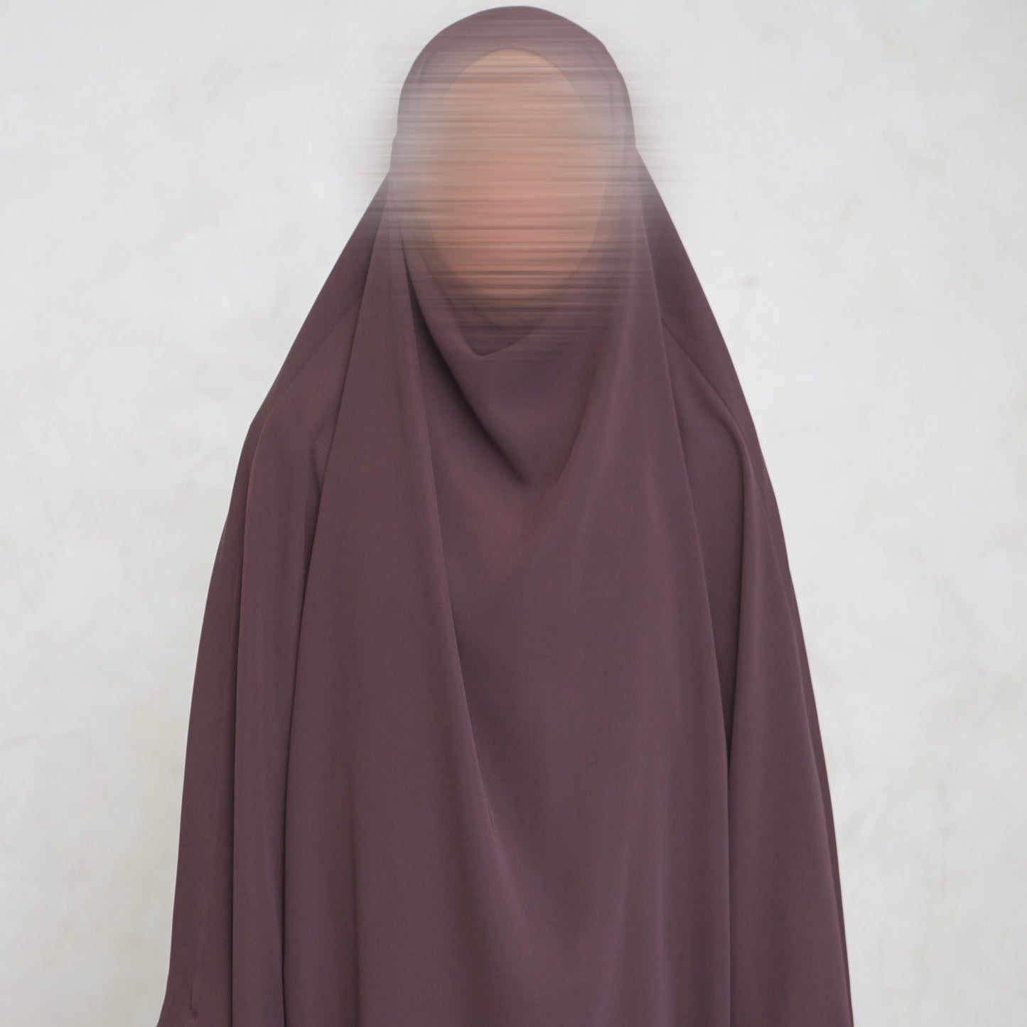 Choc Brown Khimar with Niqab Ties