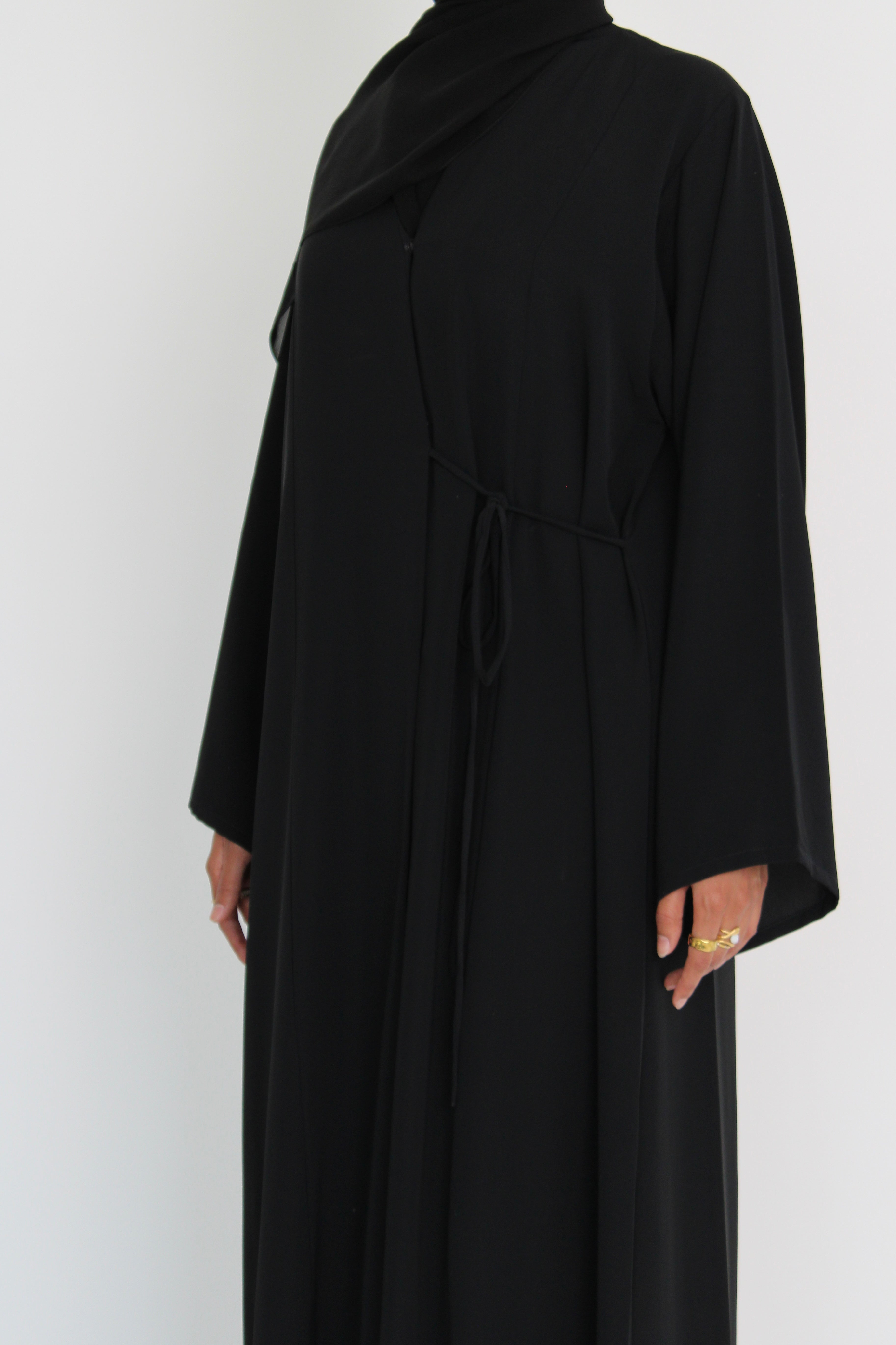Blackberry Tie Abaya with Matching Sheila Scarf