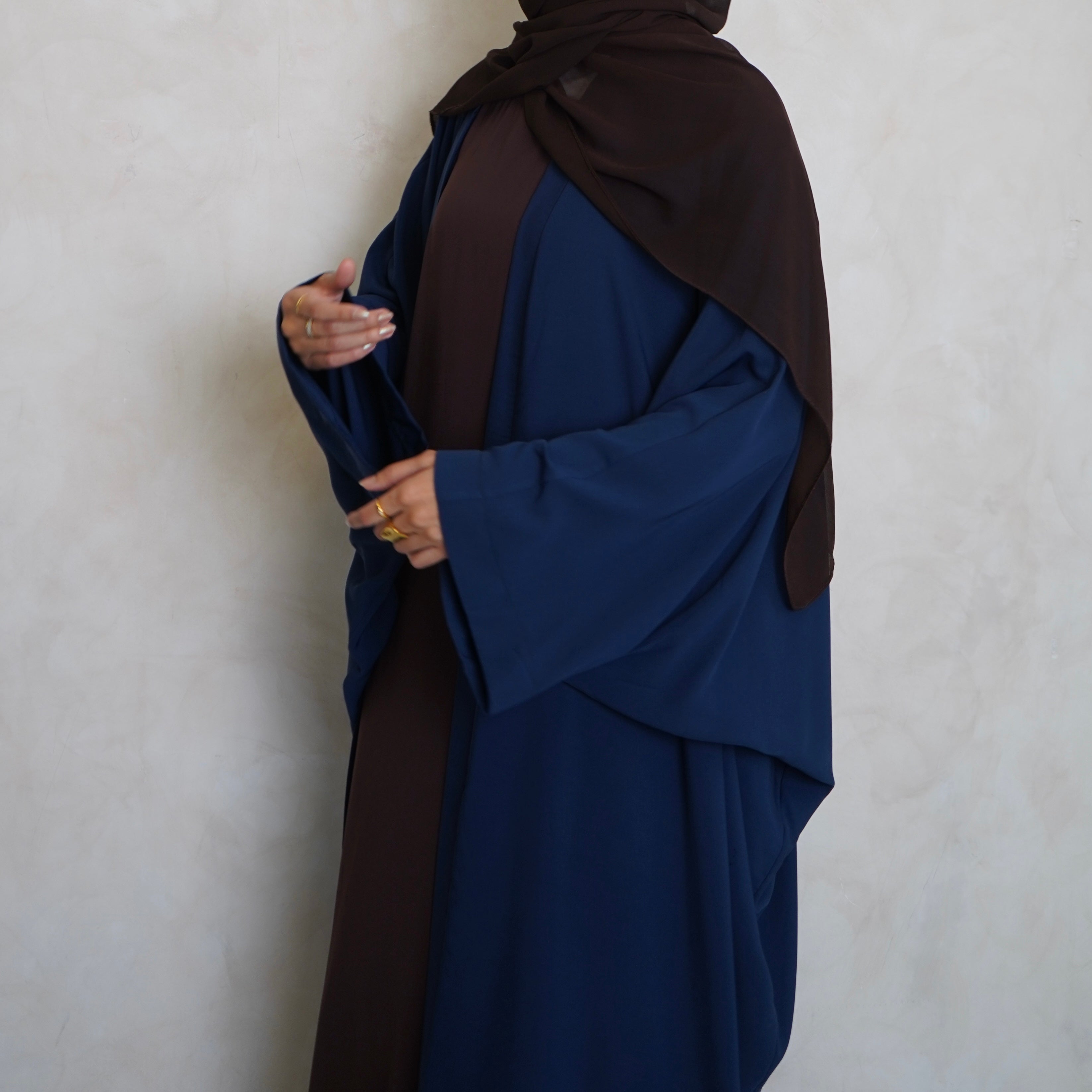 Nahla’s Open Cloak Abaya Navy Blue