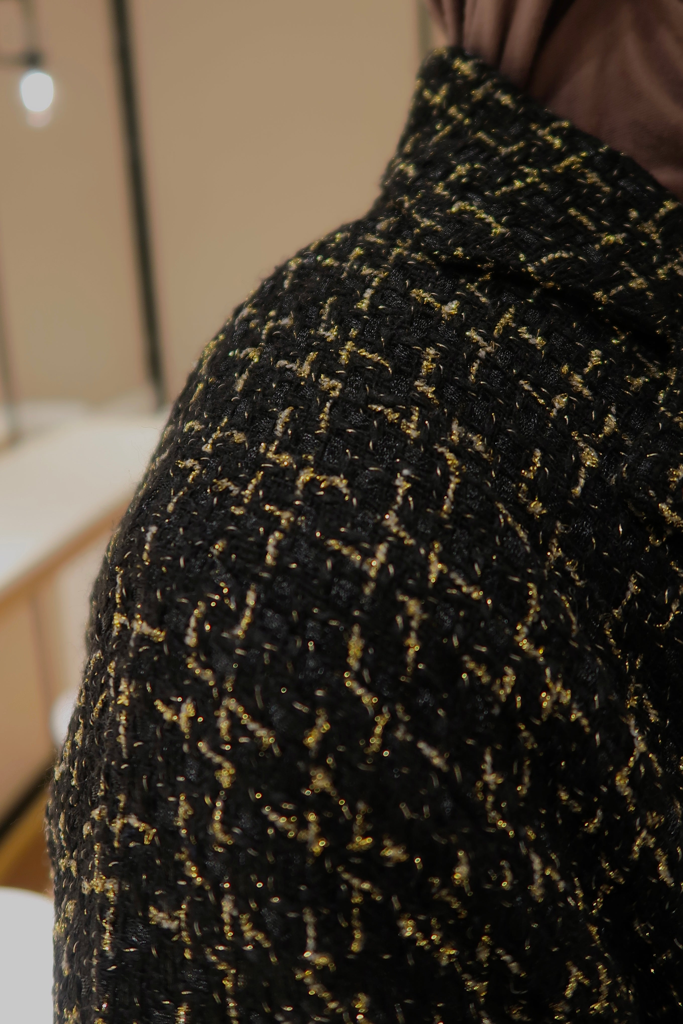 Black and Gold Collared Coat