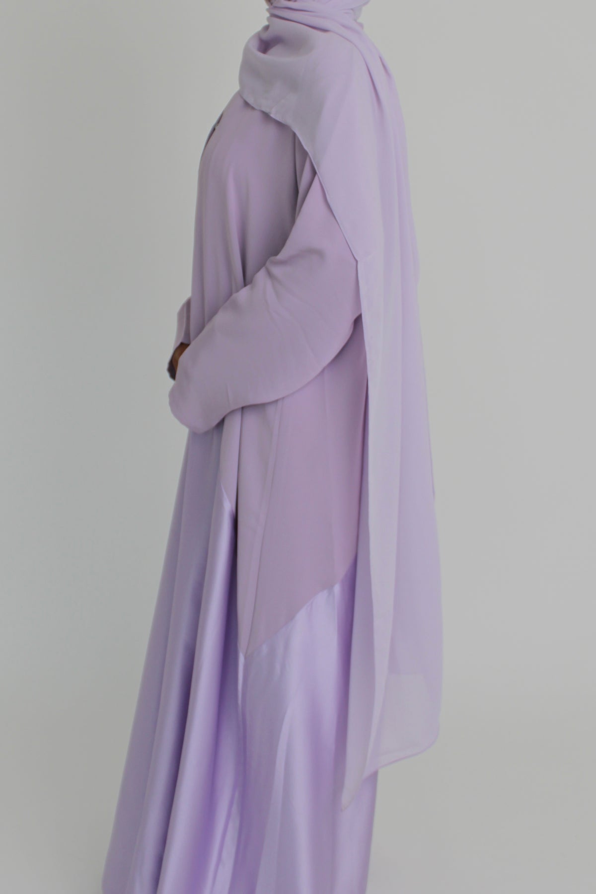 Lilac Silk with Matching Sheila Hijab