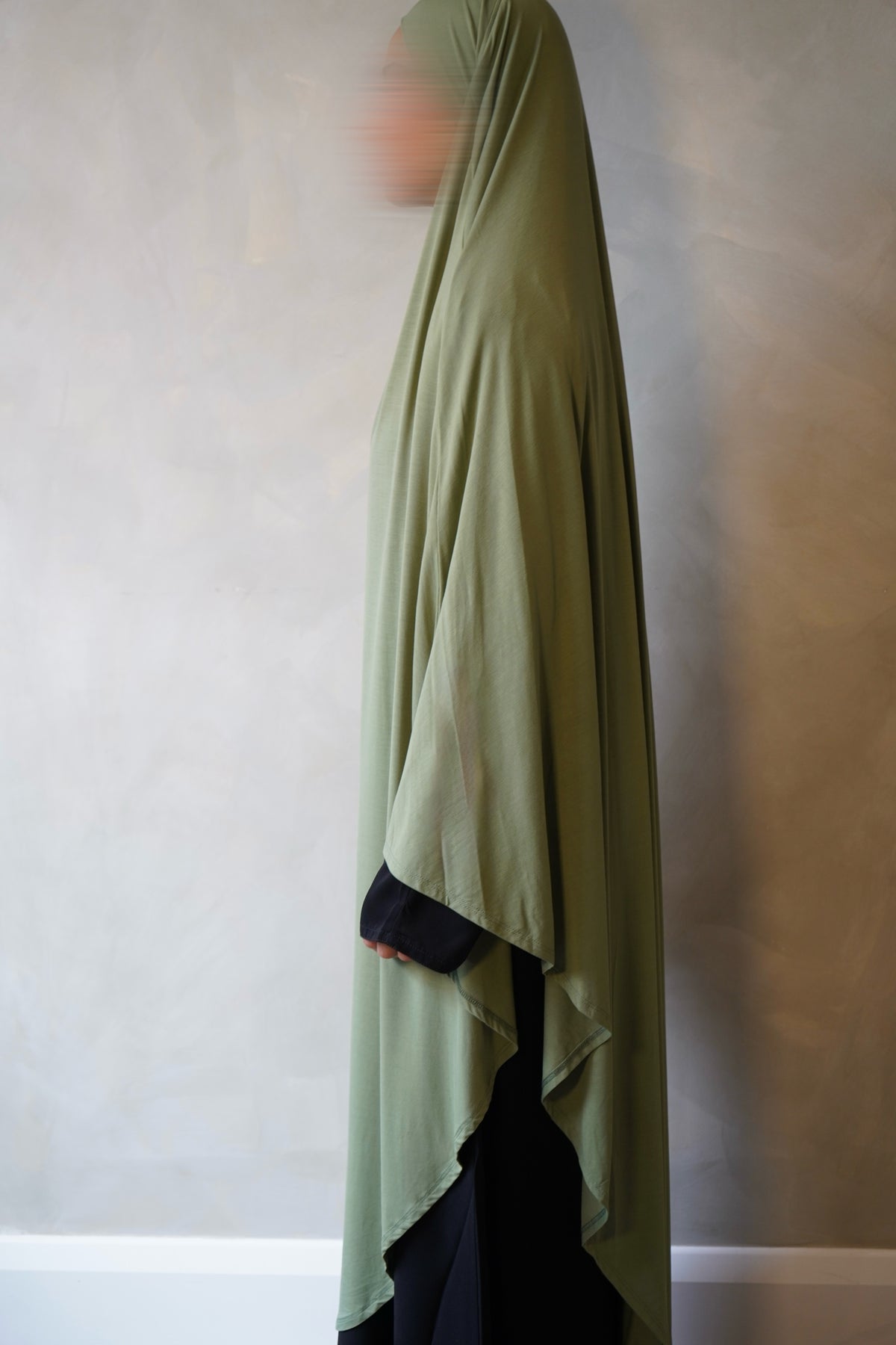 Large Olive Green Jersey Khimar