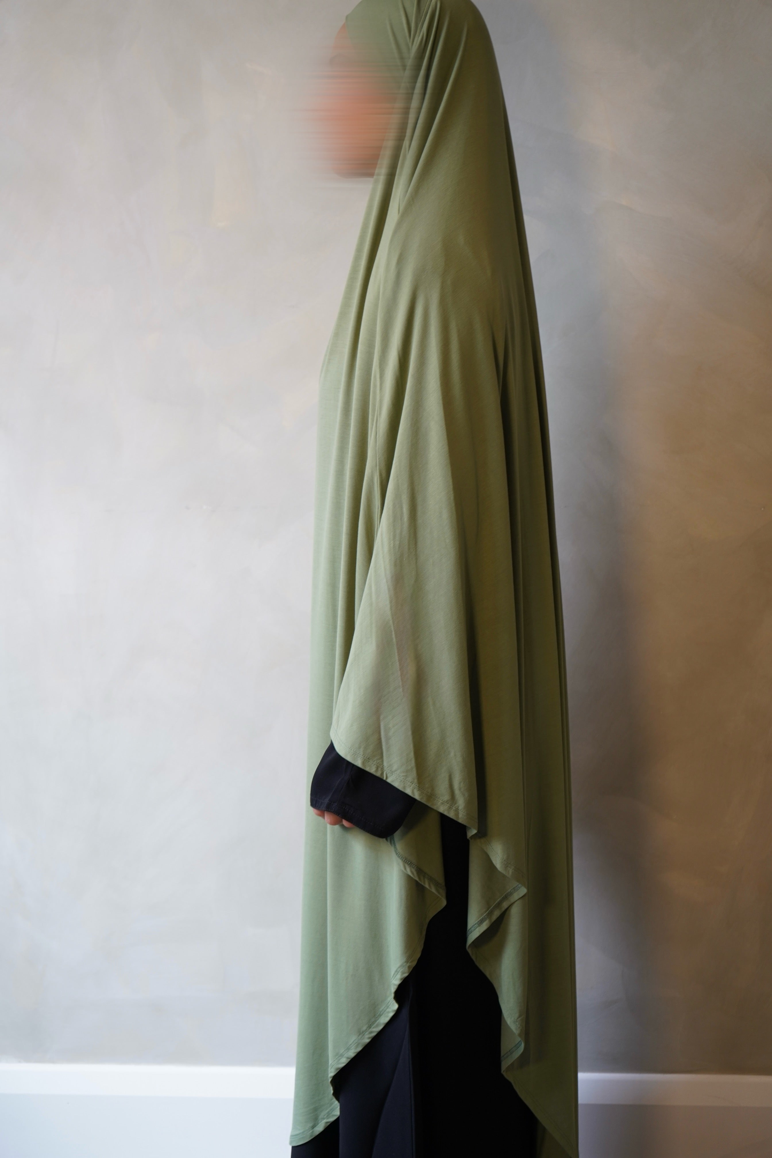 Large Olive Green Jersey Khimar