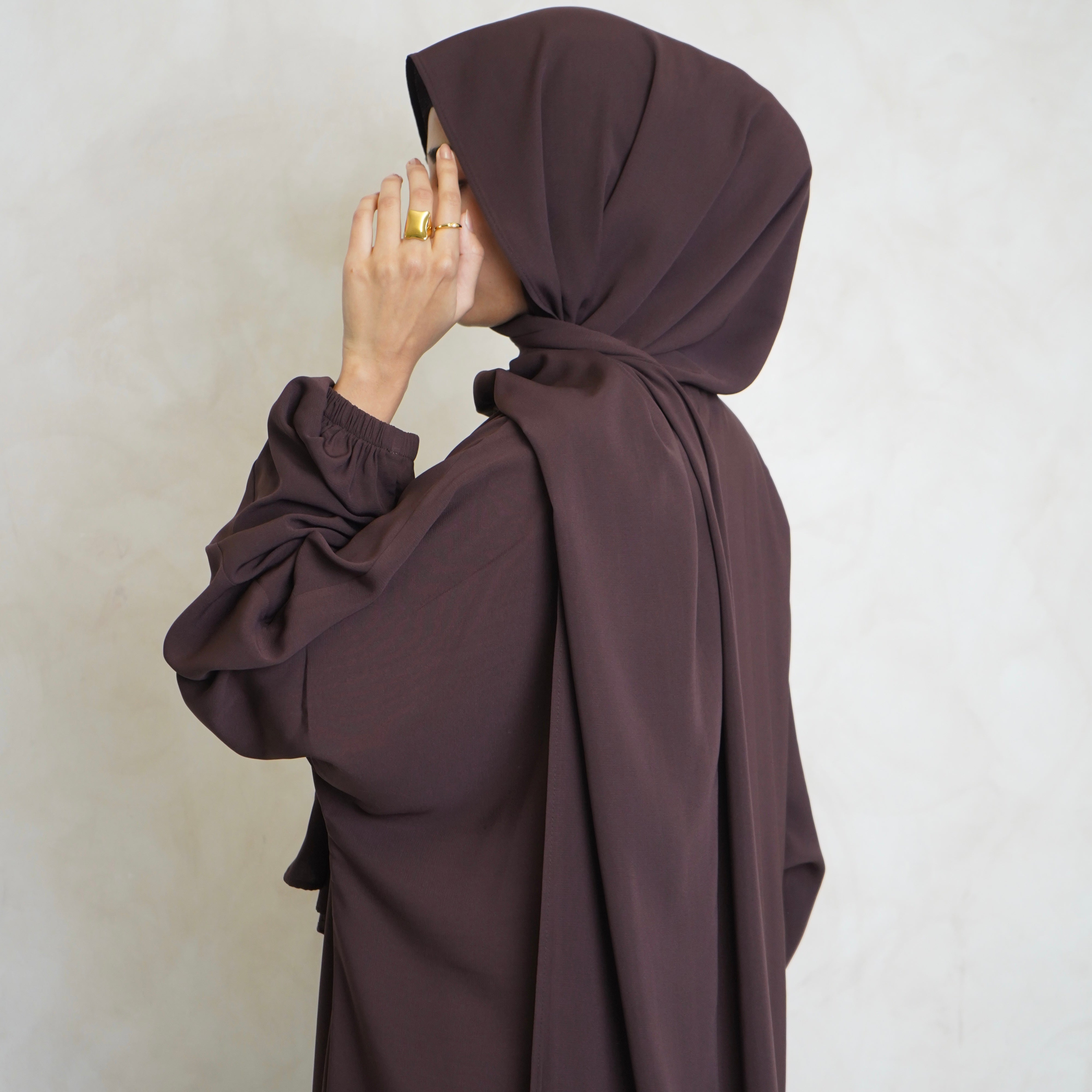 1pc Prayer Jilbaya Choc Brown