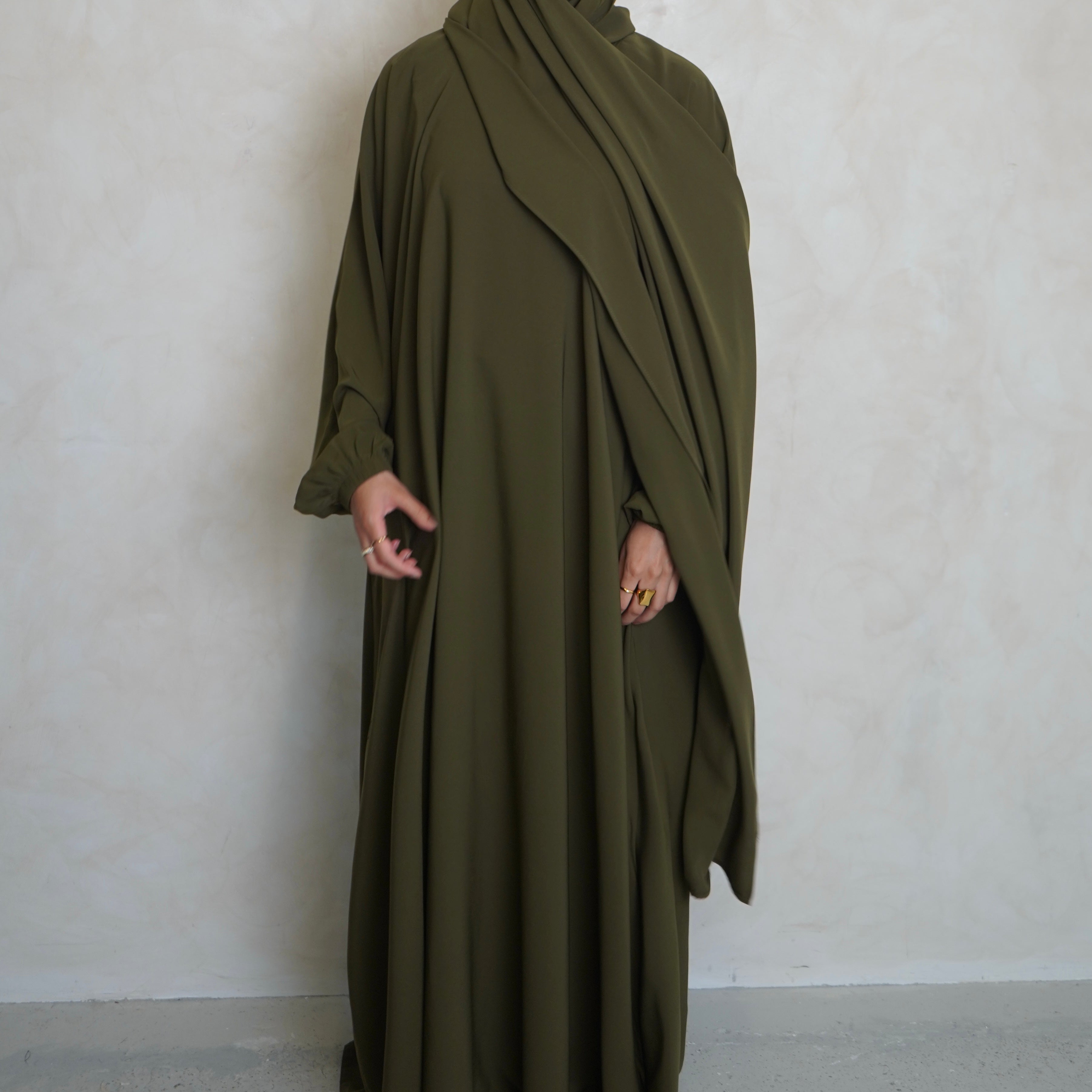 1pc Prayer Jilbaya Olive Green