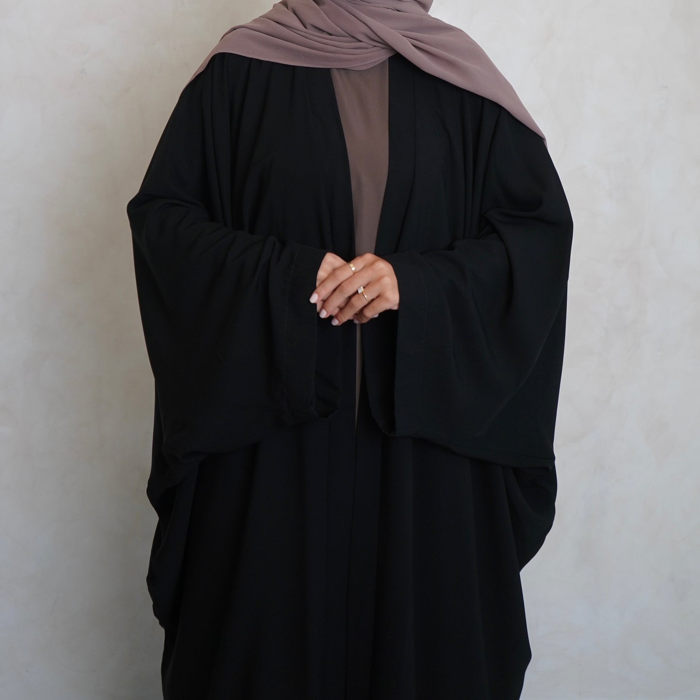 Nahla’s Open Cloak Abaya Black