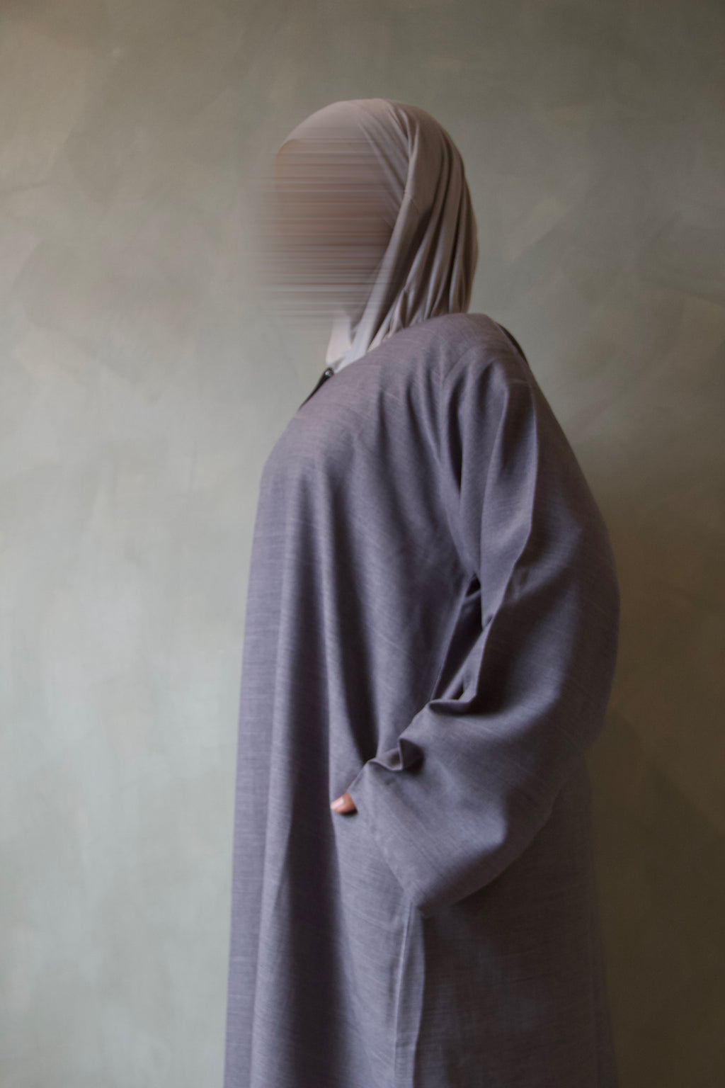 Grey Abaya with Pockets