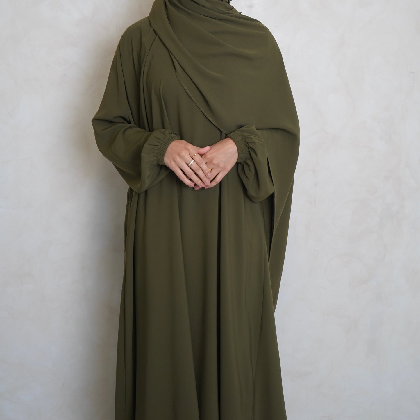 1pc Prayer Jilbaya Olive Green