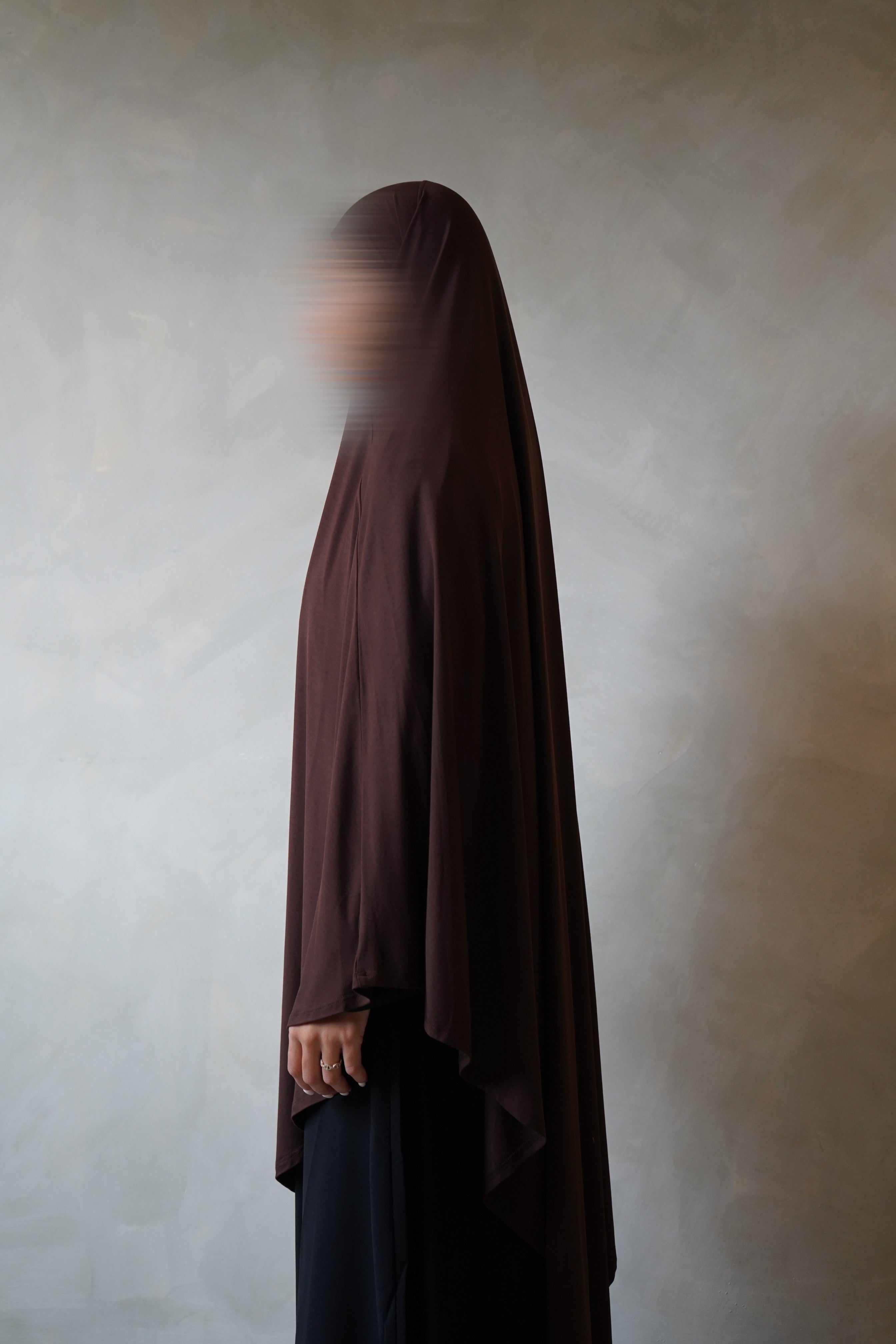 Small Choc Brown Jersey Khimar