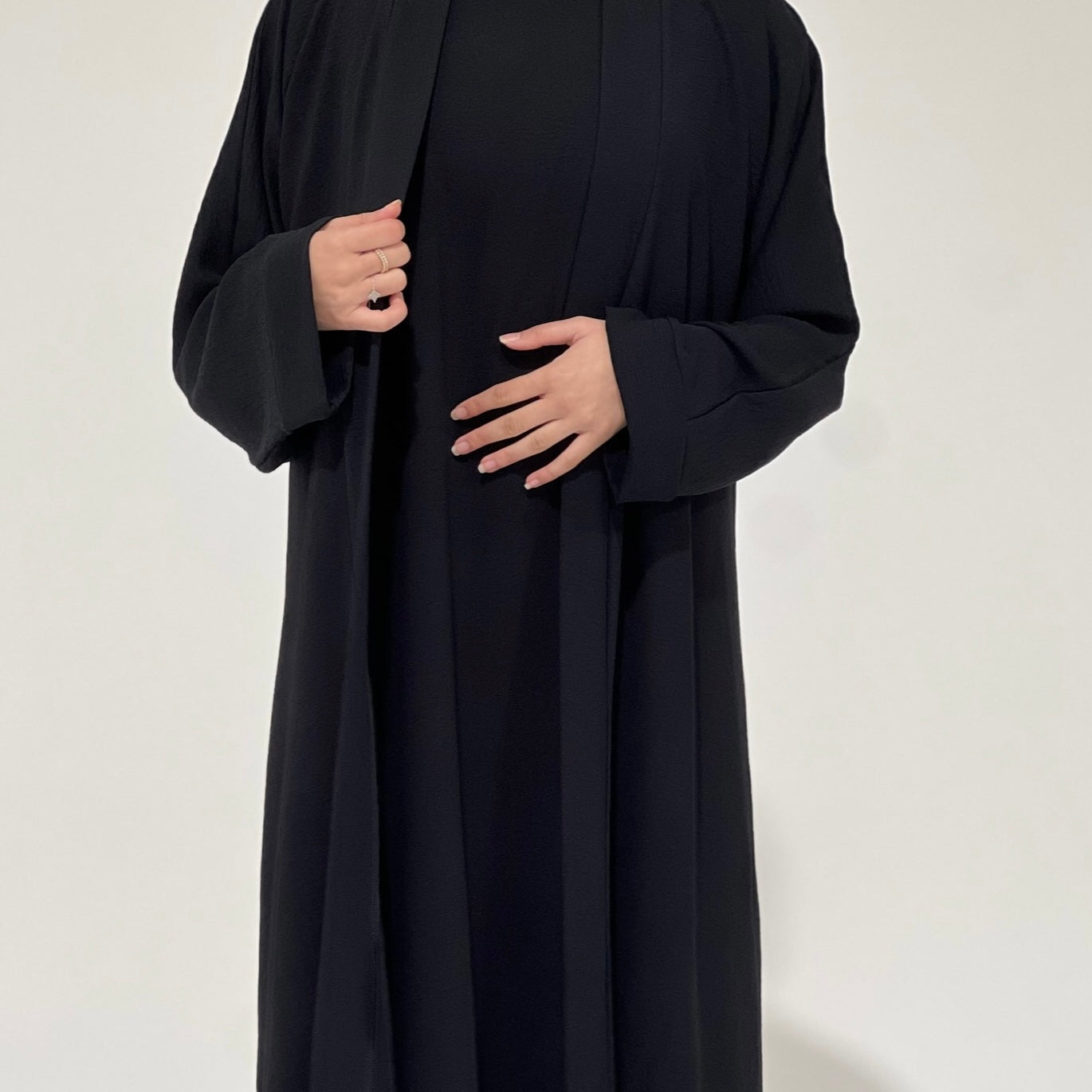 Crepe Abaya Set Black