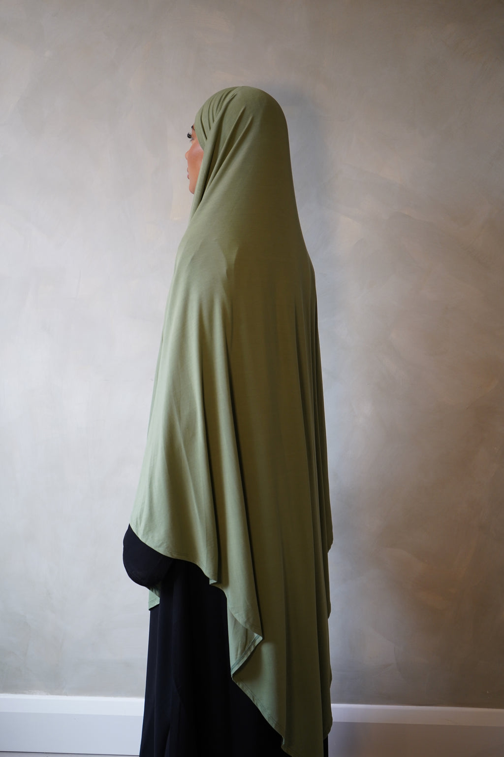 Small Olive Green Jersey Khimar