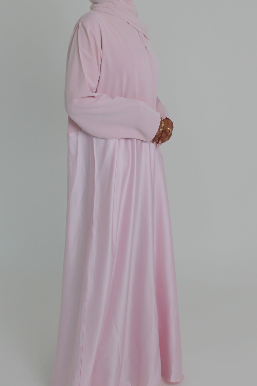Baby Pink Silk with Matching Sheila Hijab