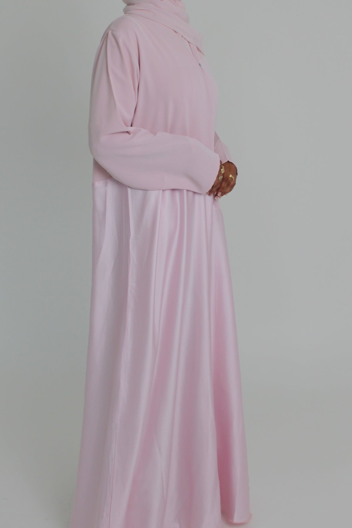 Baby Pink Silk with Matching Sheila Hijab