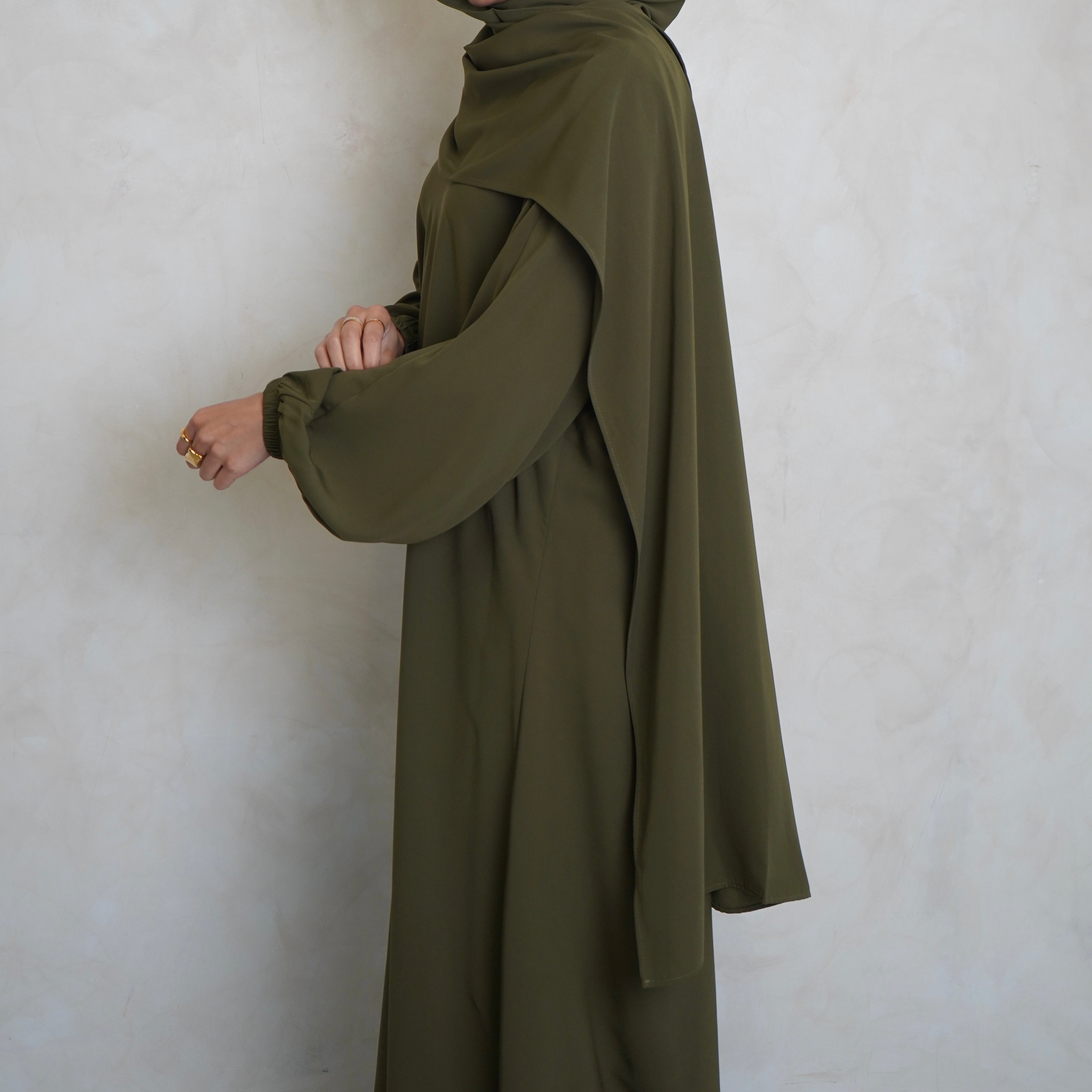 1pc Prayer Jilbaya Olive Green