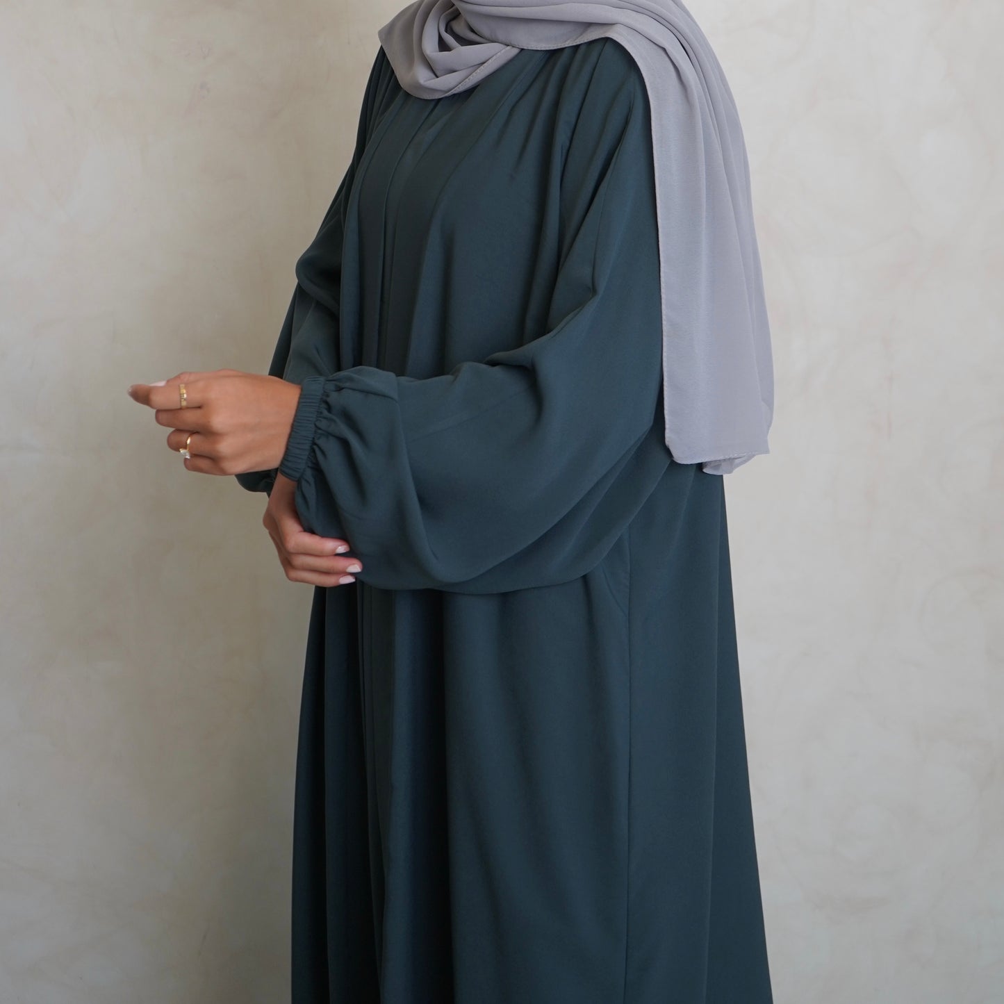 Cuffed Nubo Abaya Set Teal