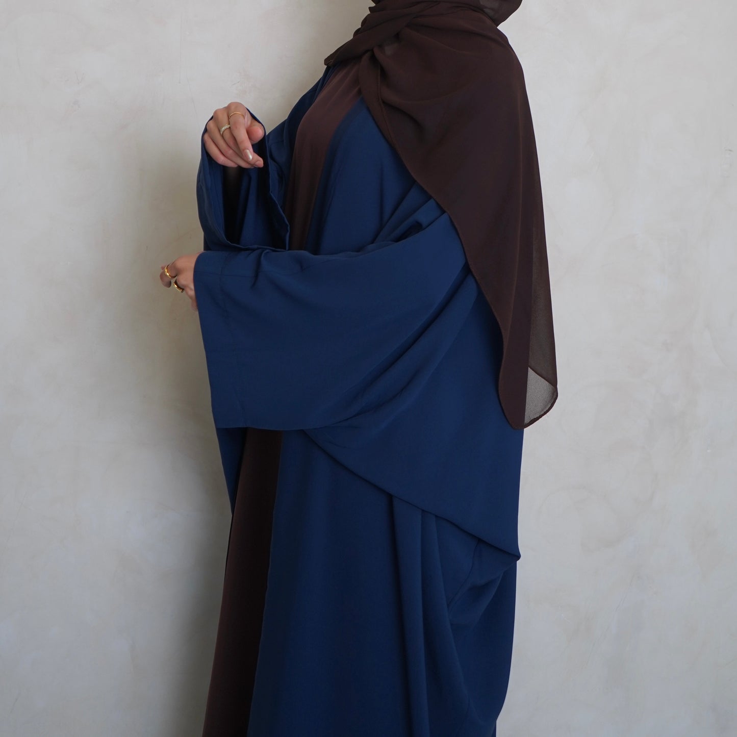 Nahla’s Open Cloak Abaya Navy Blue