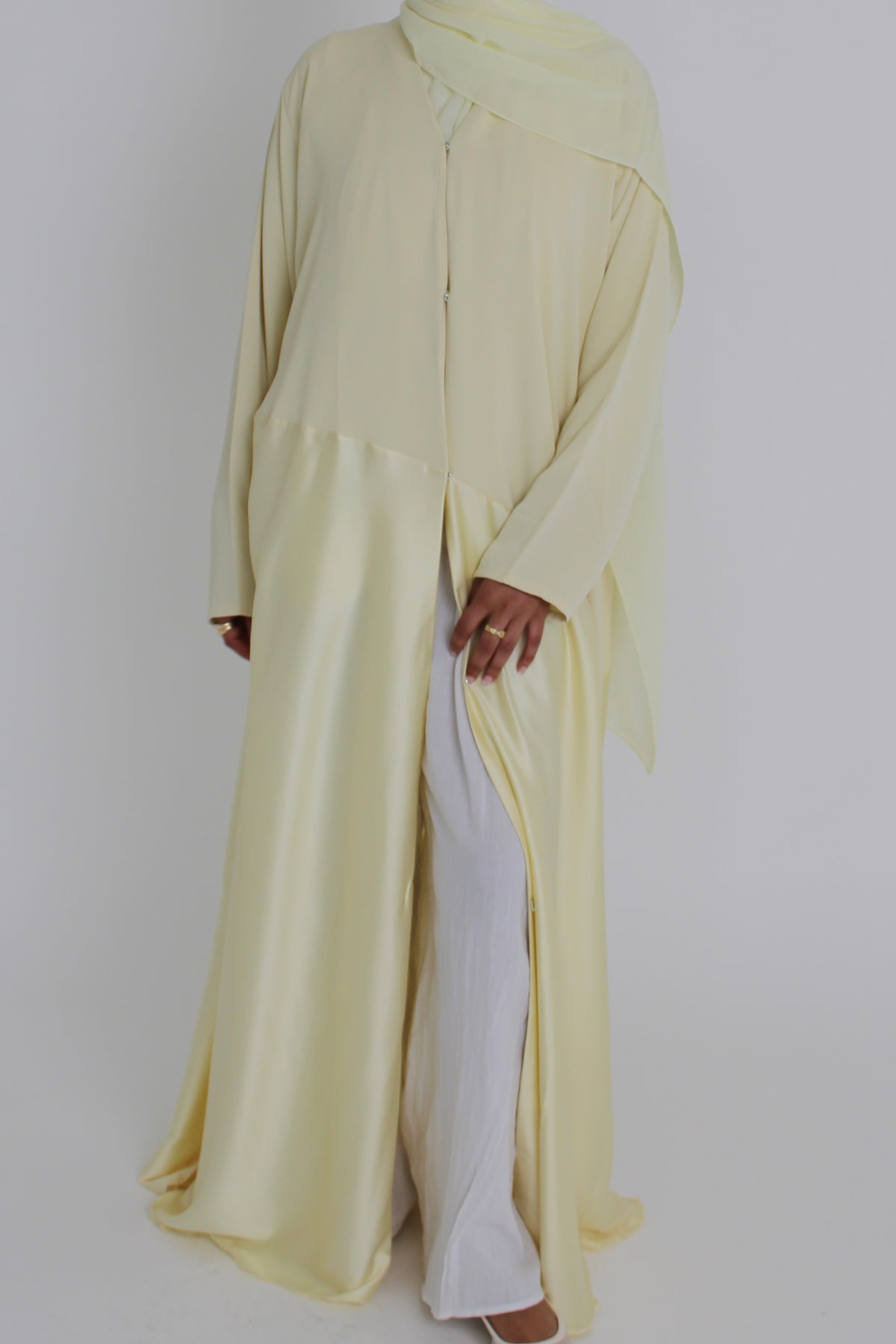 Butter Yellow Silk with Matching Sheila Hijab