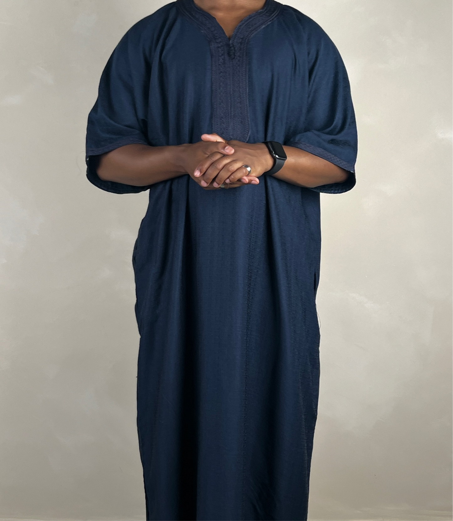 Men’s Moroccan Kaftan Navy Blue