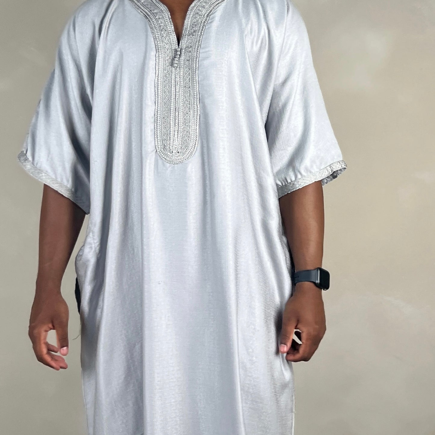 Men’s Moroccan Kaftan Silver