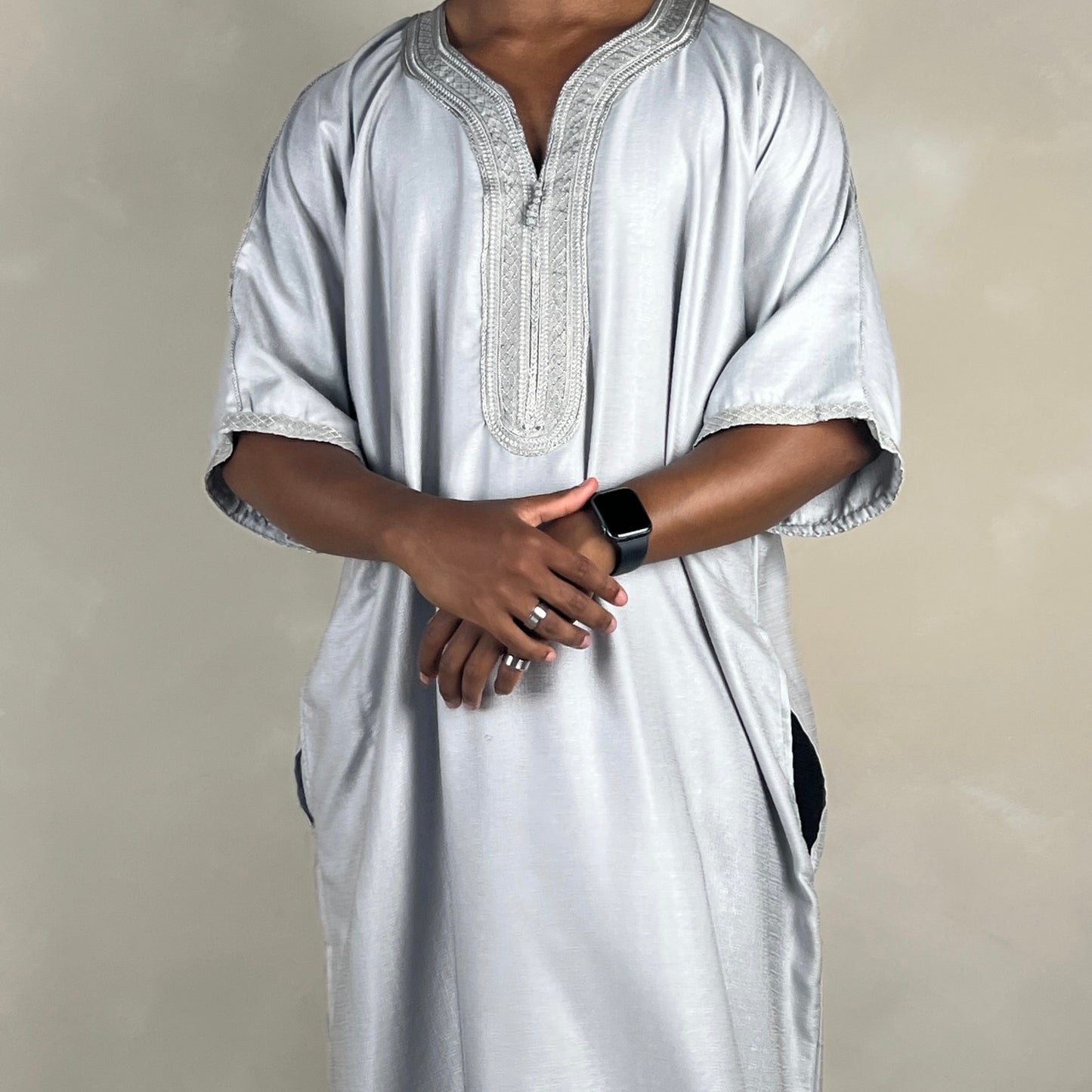 Men’s Moroccan Kaftan Silver