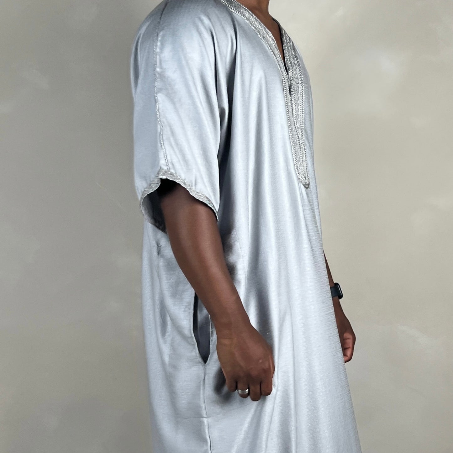 Men’s Moroccan Kaftan Silver