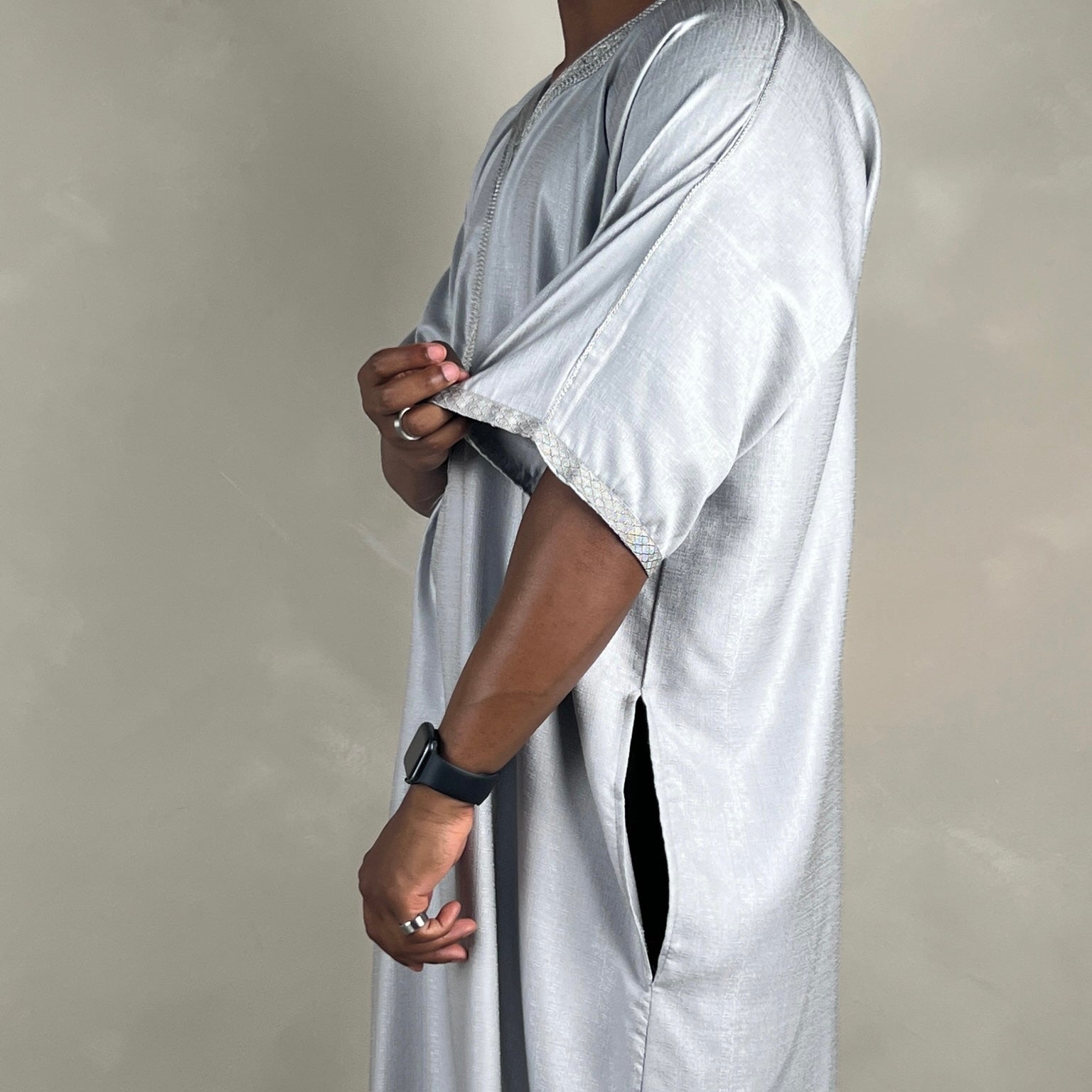 Men’s Moroccan Kaftan Silver