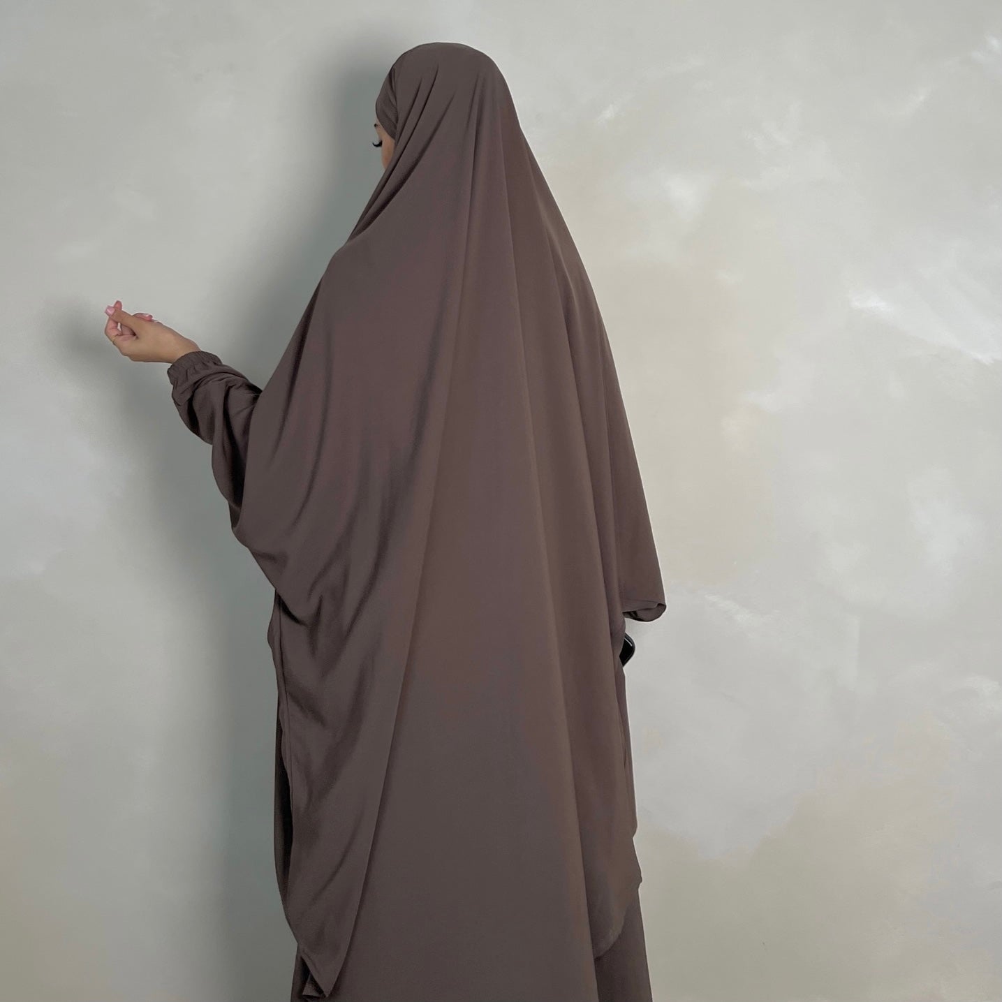 2pc Jilbab with Skirt & Niqab Ties Brown