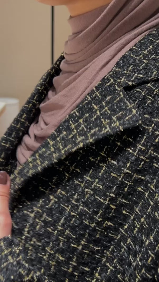 Black and Gold Collared Coat