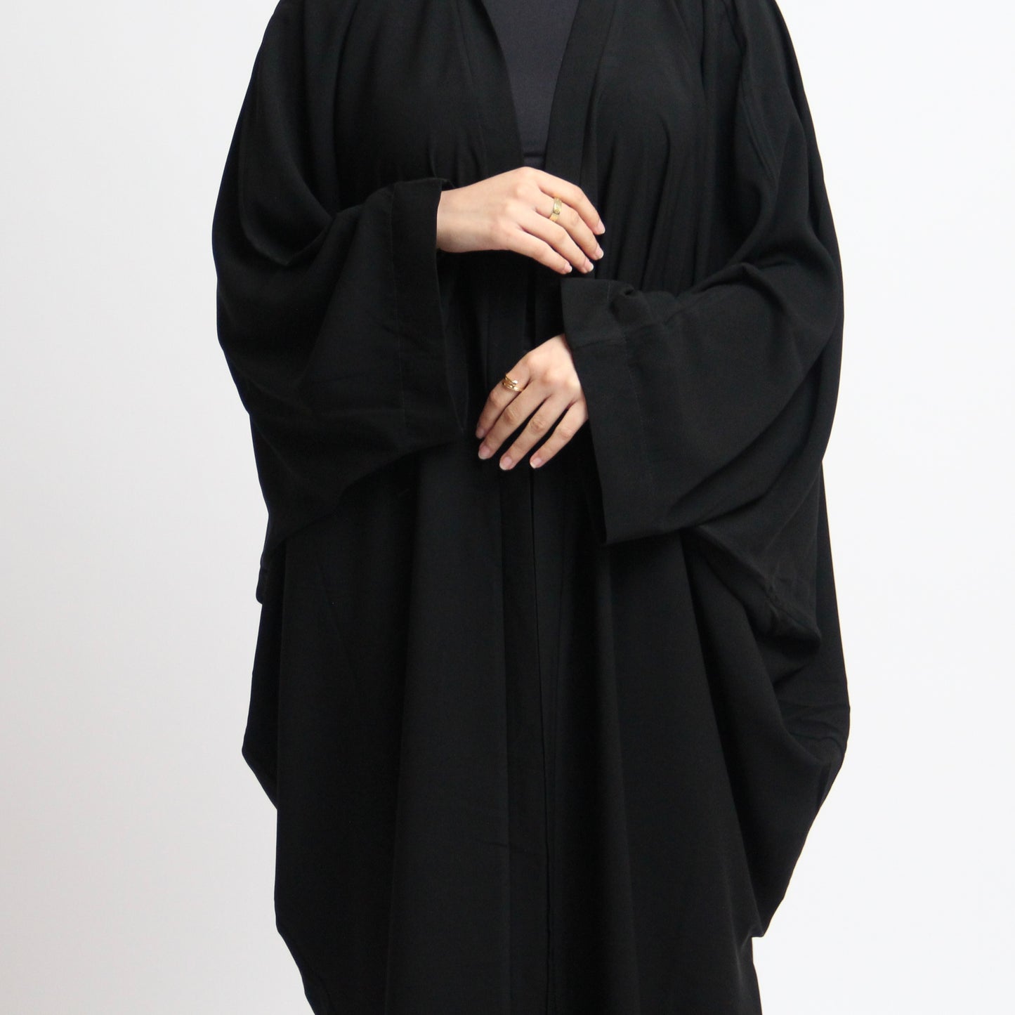 Nahla’s Open Cloak Abaya Black